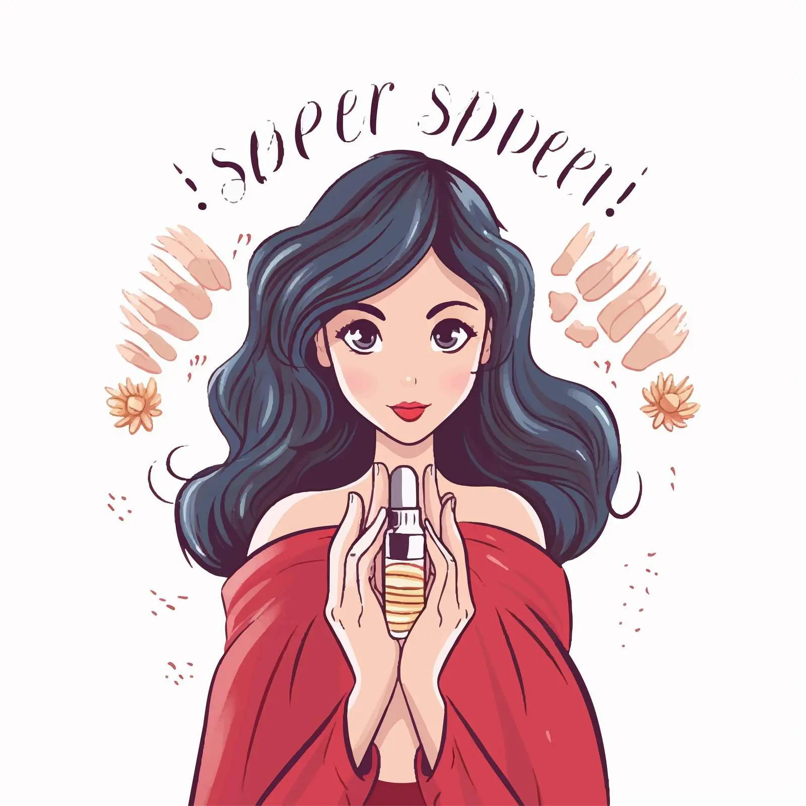 Nail Art Superpowers Vector Illustration — free download from Dotvec