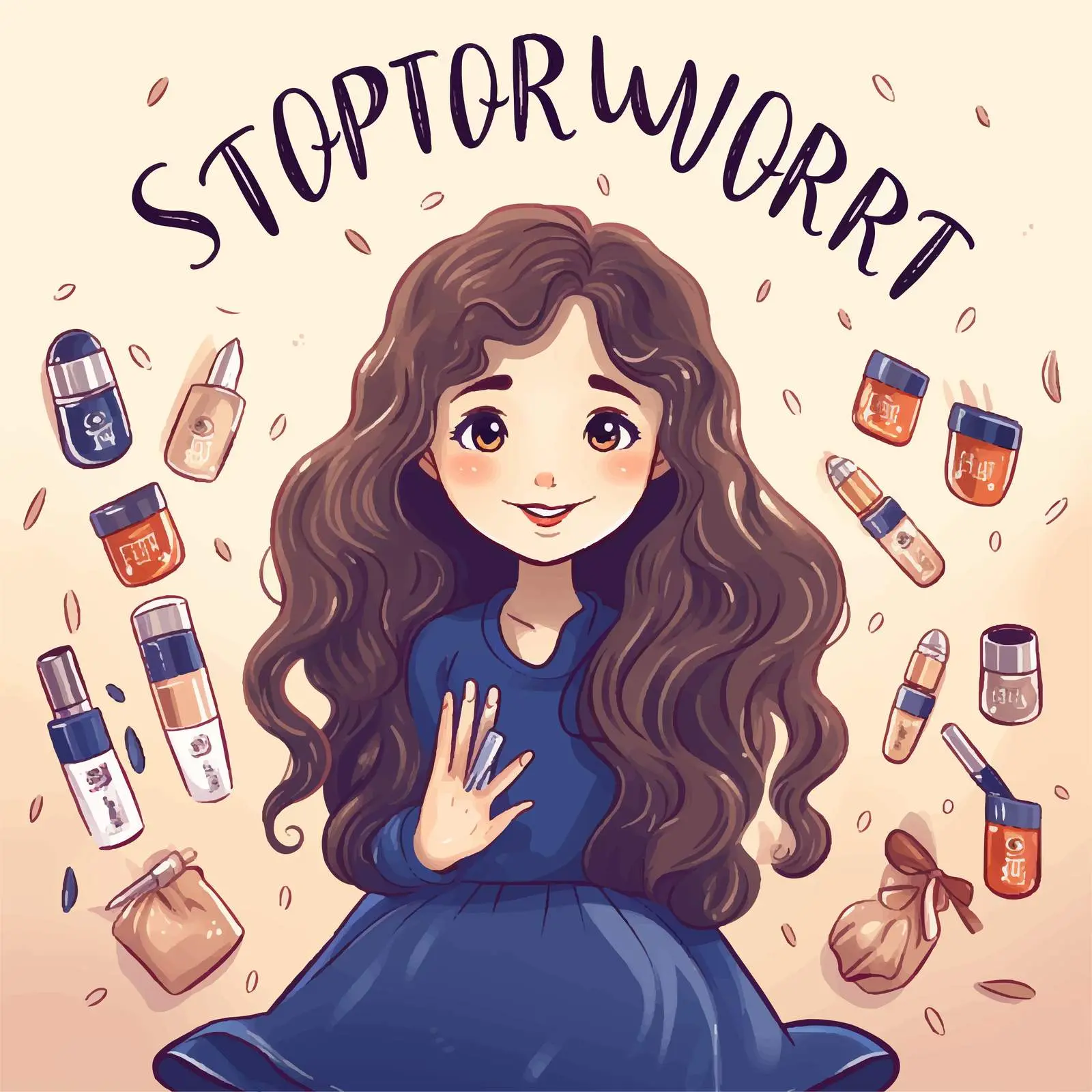 Nail Art Superpower Vector Illustration — free download from Dotvec