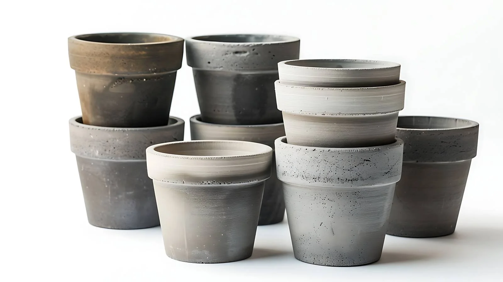 Stacked Concrete Plant Pots — free download from Dotvec