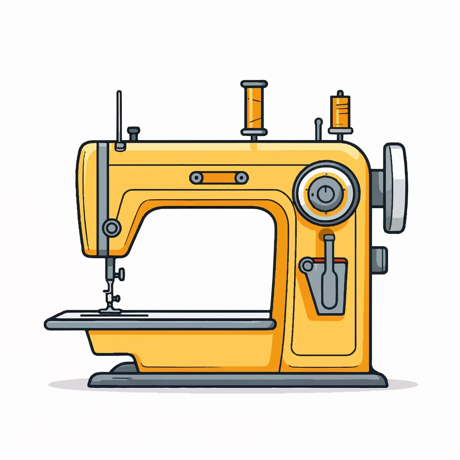 Sewing Machine Line Art Vector Illustration — free download from Dotvec