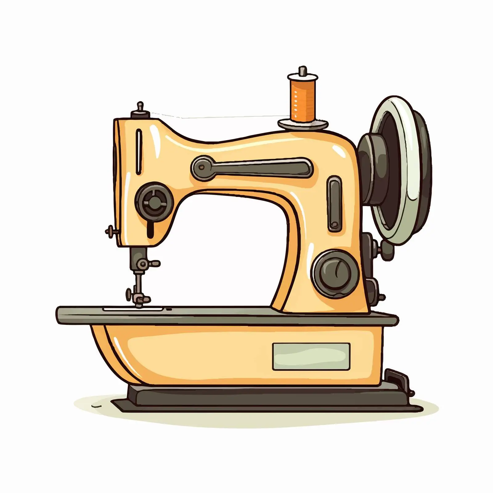 Cartoon Sewing Machine Vector Illustration — free download from Dotvec
