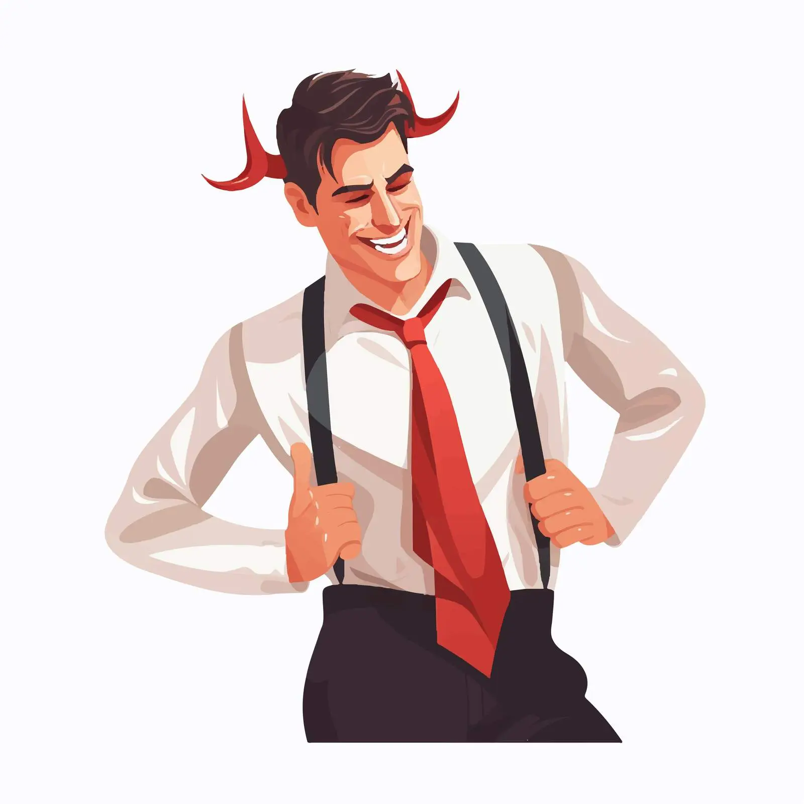 Sassy Demon Seducer with Devil Horns — free download from Dotvec