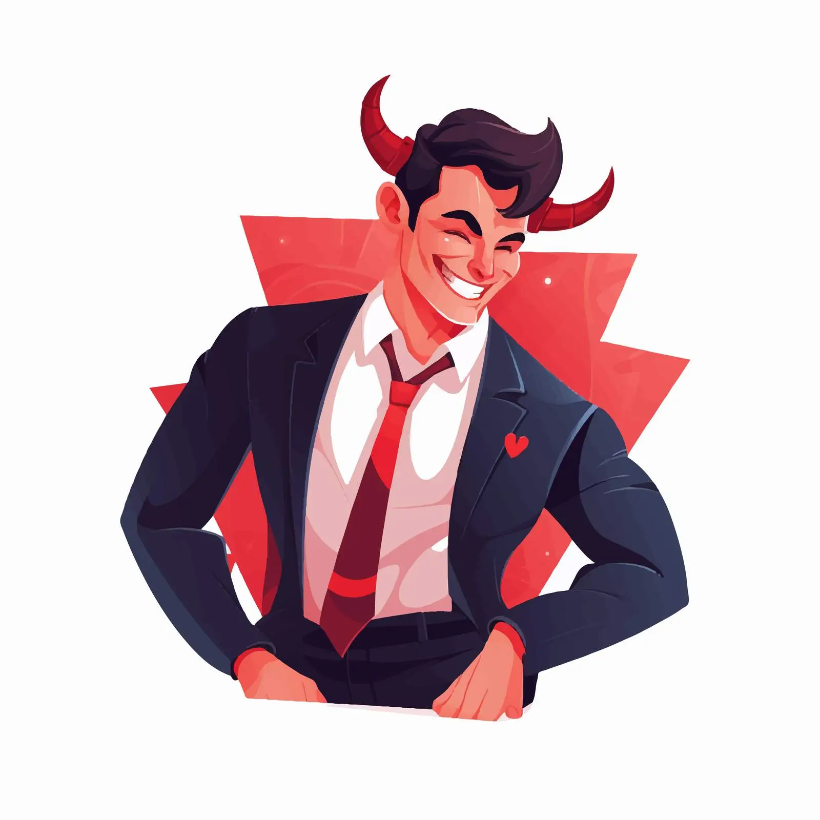 Sassy Demon Seducer with Devil Horns — free download from Dotvec