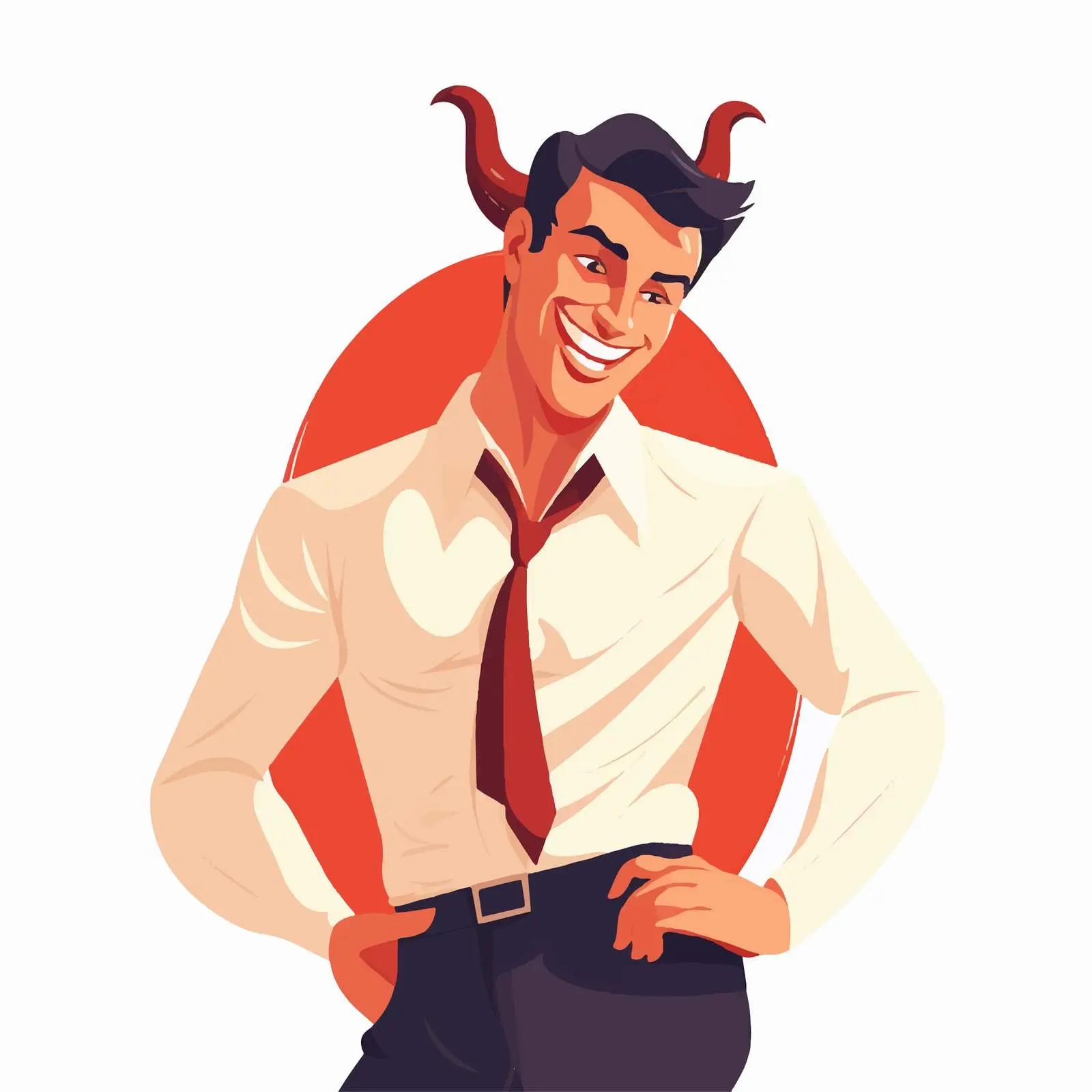 Sassy Demon Seducer with Devil Horns — free download from Dotvec