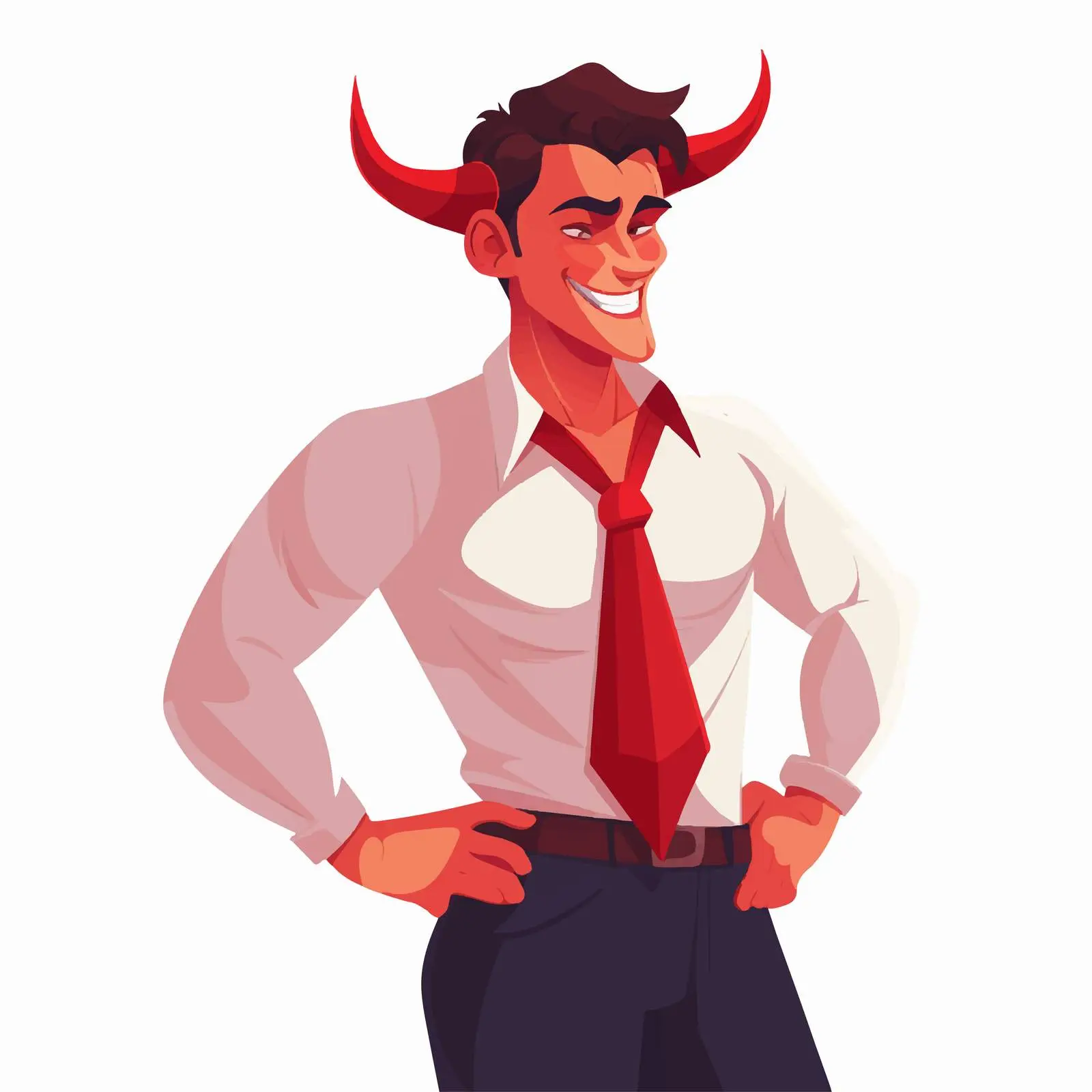 Sassy Demon Seducer with Devil Horns — free download from Dotvec