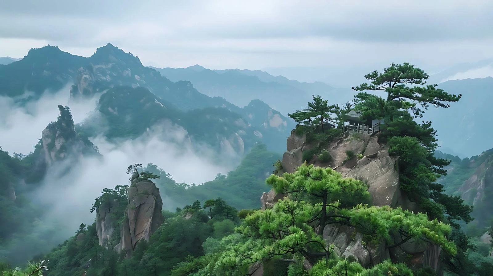 Serene Shaanxi Landscape on White Background — free download from Dotvec