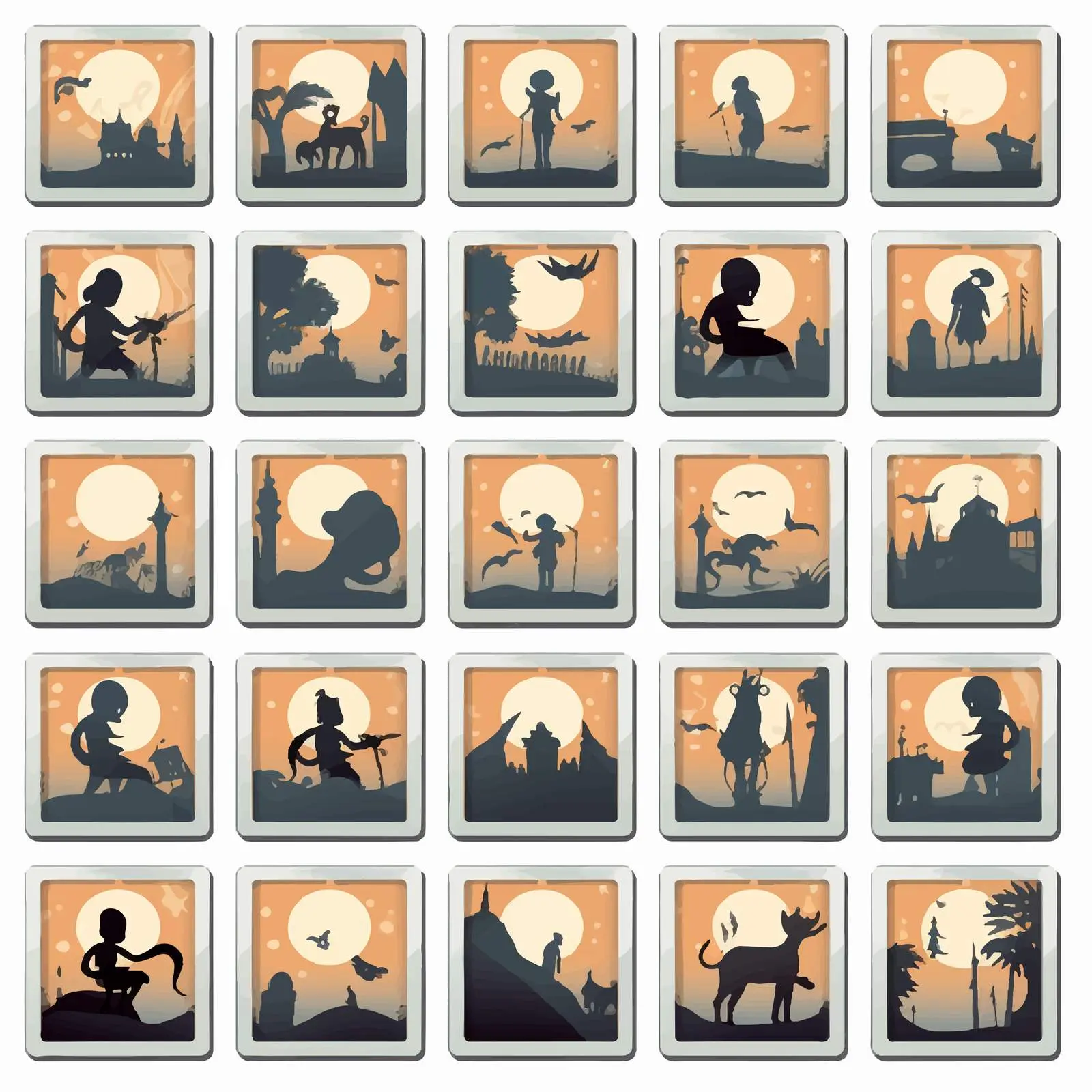 Shadow Matching Game Template Illustration — free download from Dotvec