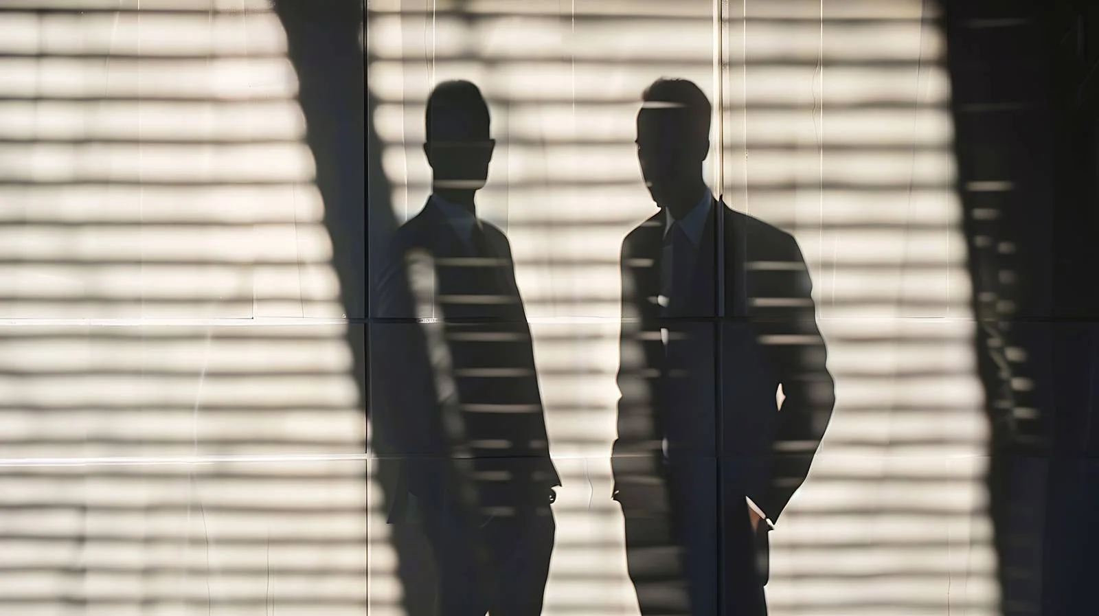 Silhouetted Businessmen Meeting on Sunblind — free download from Dotvec