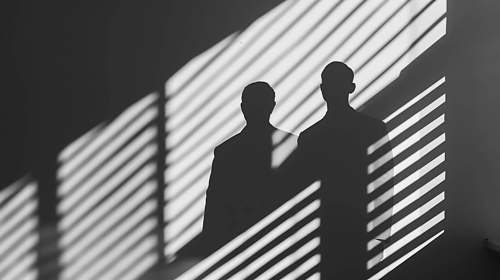 Silhouette of Businessmen on Sunblind — free download from Dotvec