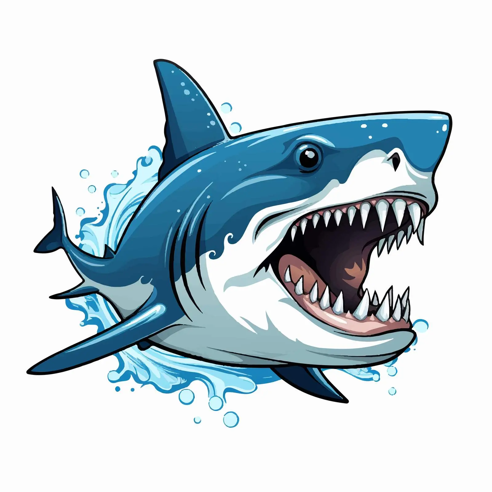 Aggressive Shark Cartoon Logo Design Vector — free download from Dotvec