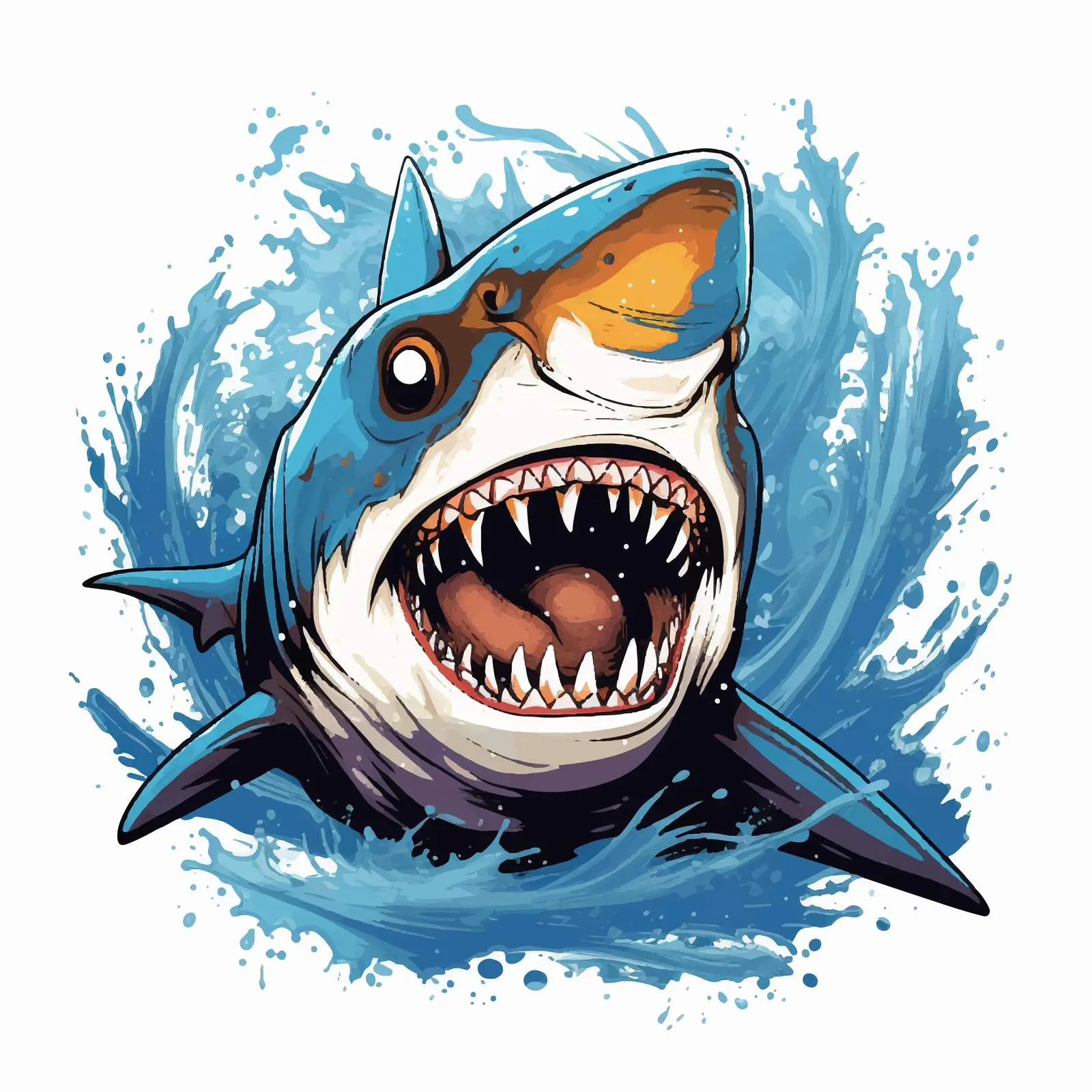 Shark Attack Typography Design Vector Illustration — free download from Dotvec