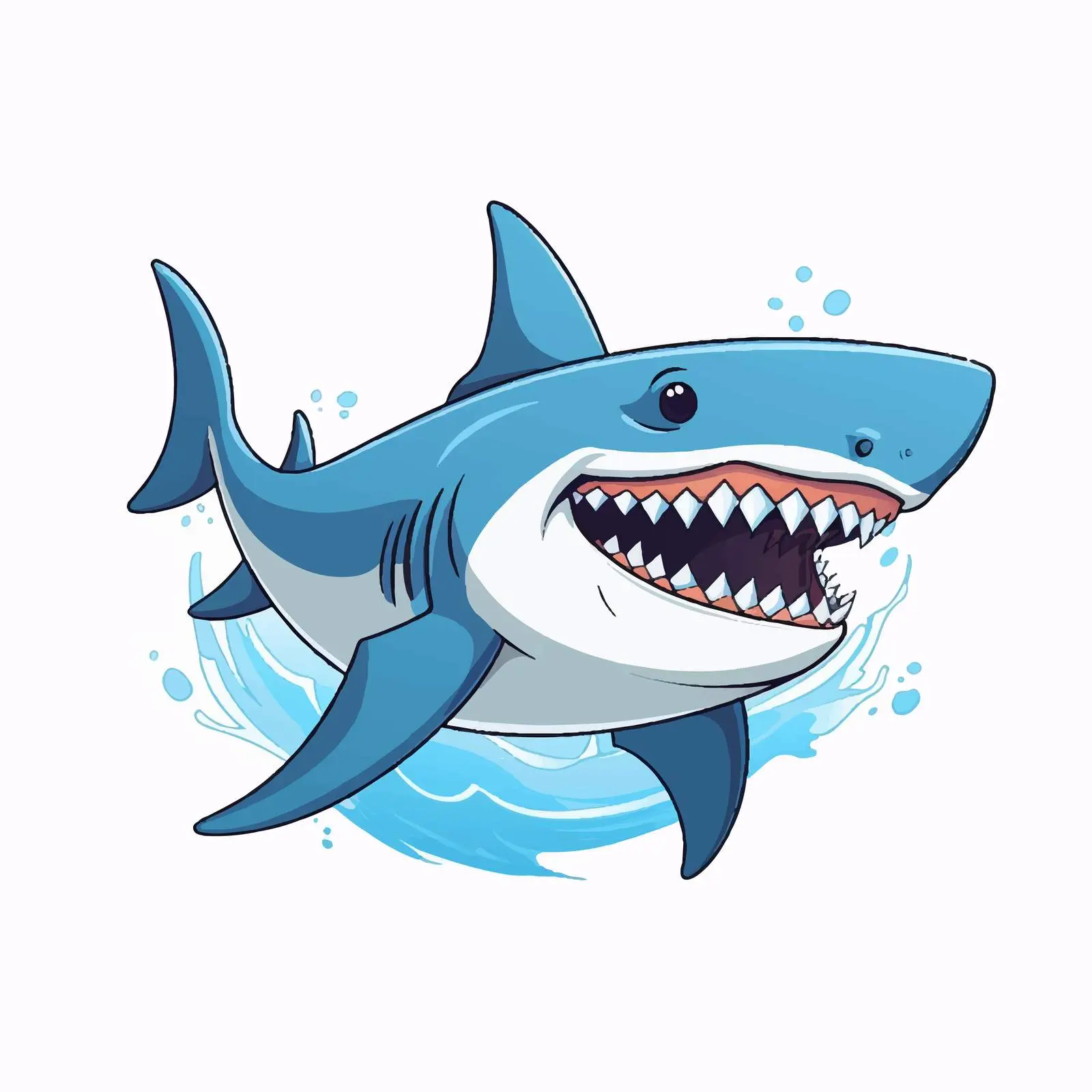 Cartoon Shark Vector Illustration for Design Projects — free download from Dotvec