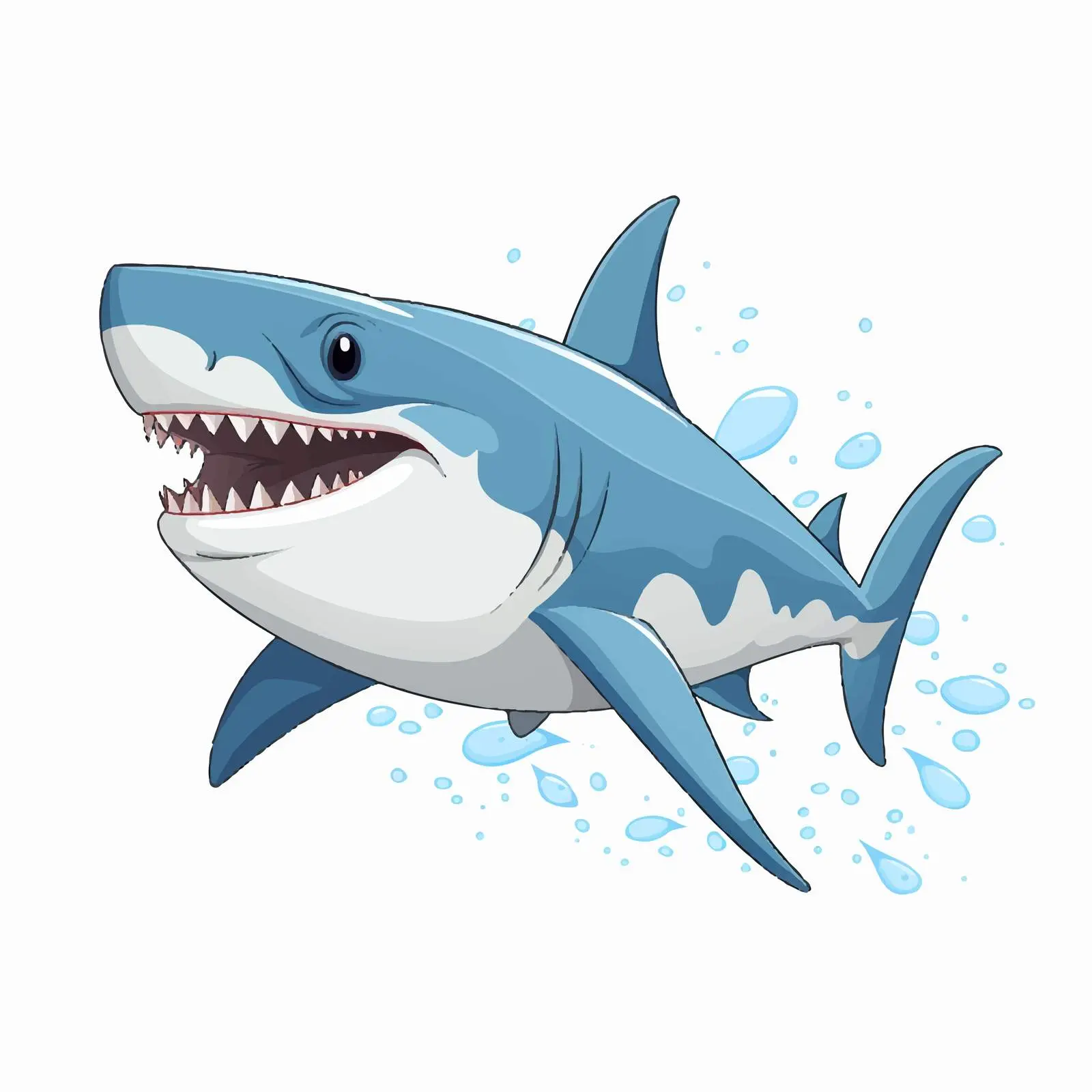 Cute Shark Cartoon Vector Illustration — free download from Dotvec