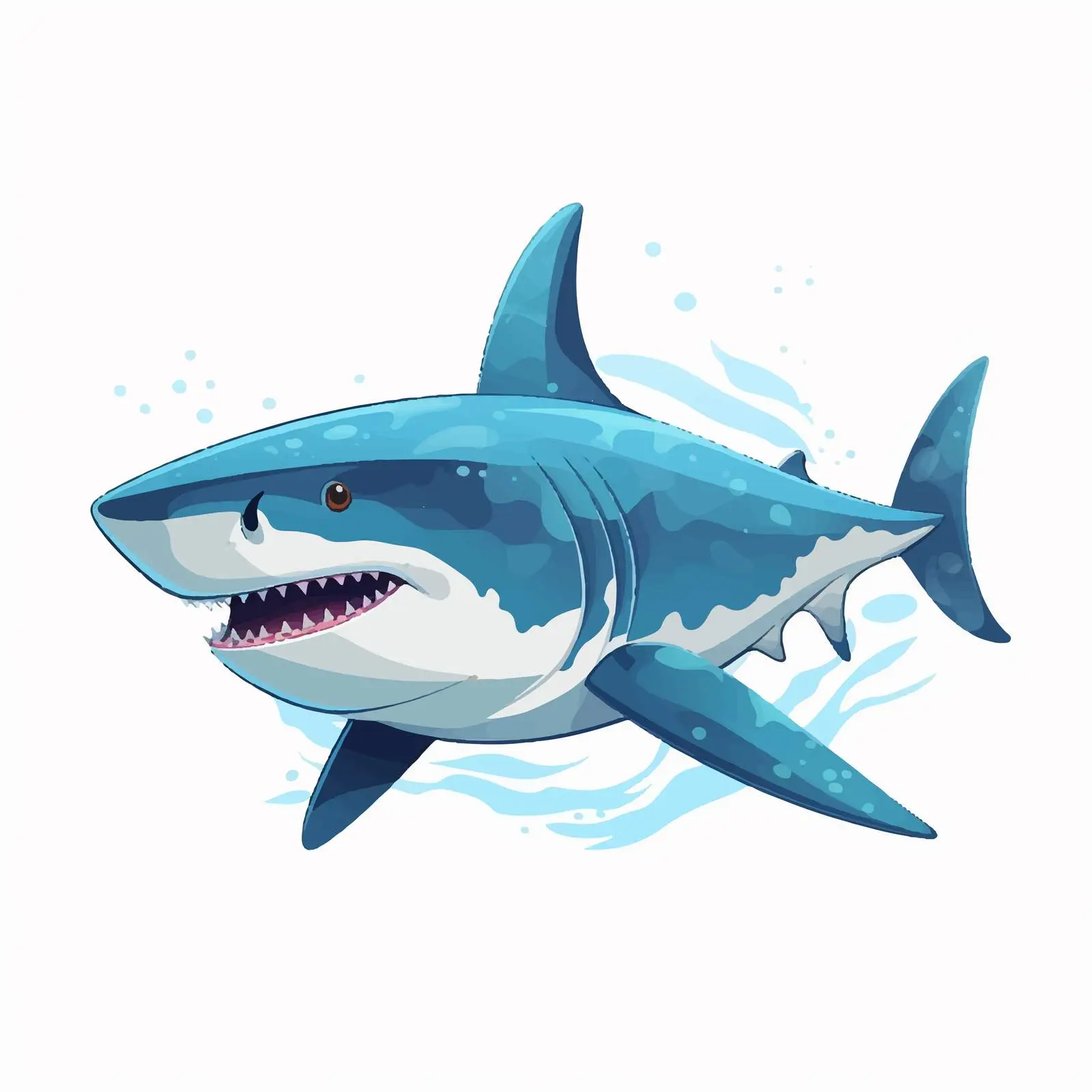 Top View Shark Vector Illustration on White Background — free download from Dotvec