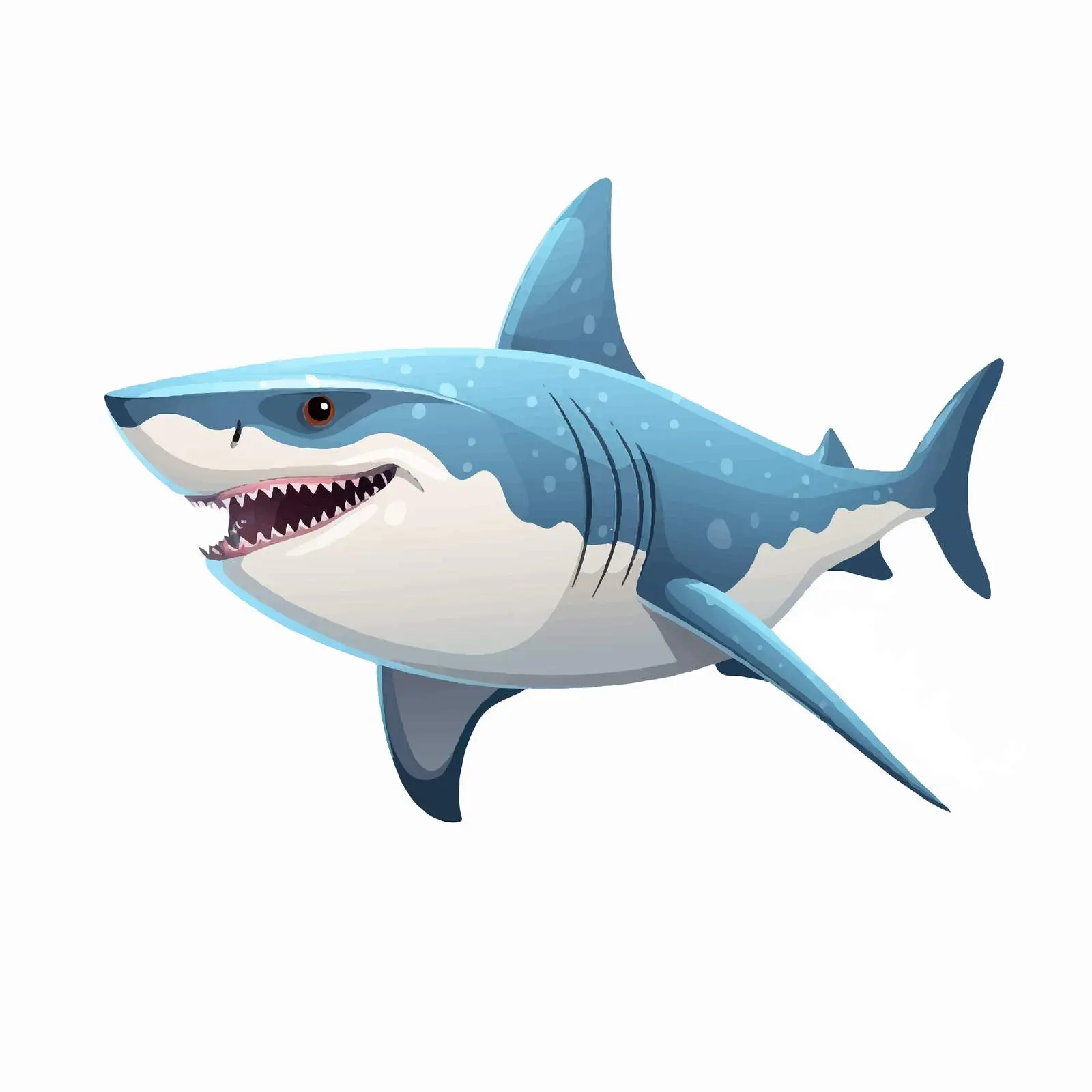 Top View Shark Vector Illustration on White Background — free download from Dotvec