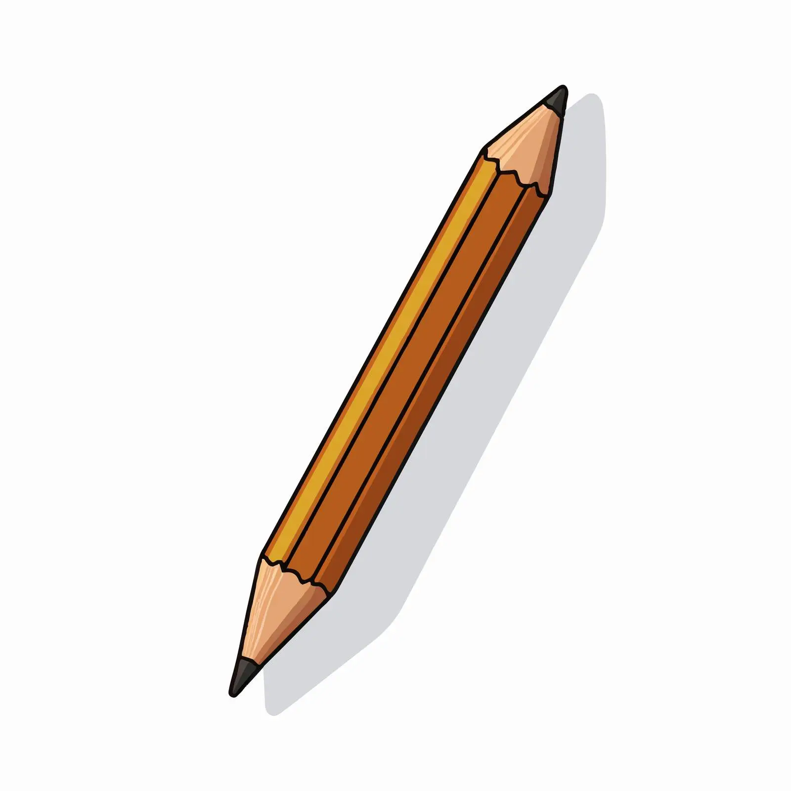 Wooden Pencil Sketch for School Stationery — free download from Dotvec