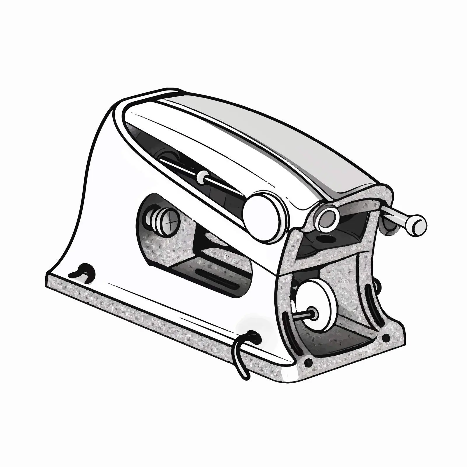 Steel Outline Sharpener Vector Illustration – free sketch illustration image from Dotvec