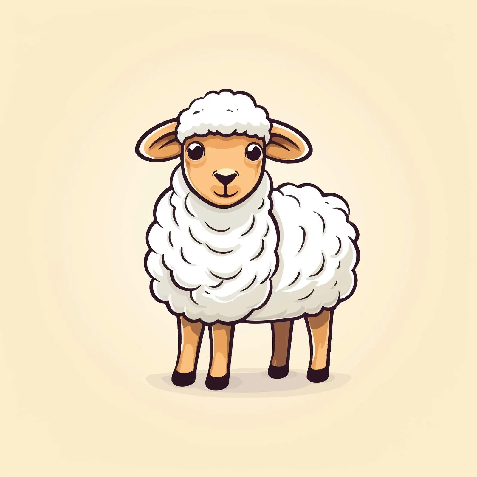 Line Art Sheep Vector Illustration on White Background — free download from Dotvec