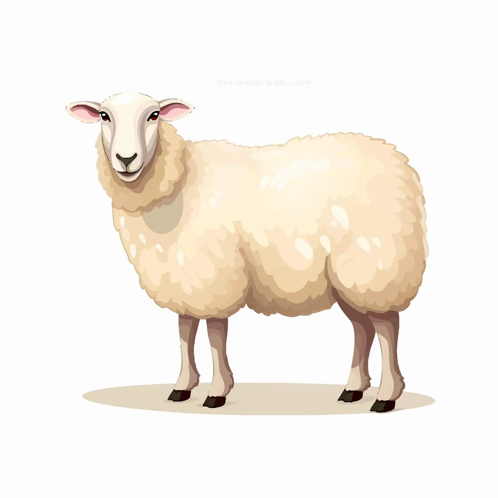 Top View Sheep Vector Illustration on White Background — free download from Dotvec