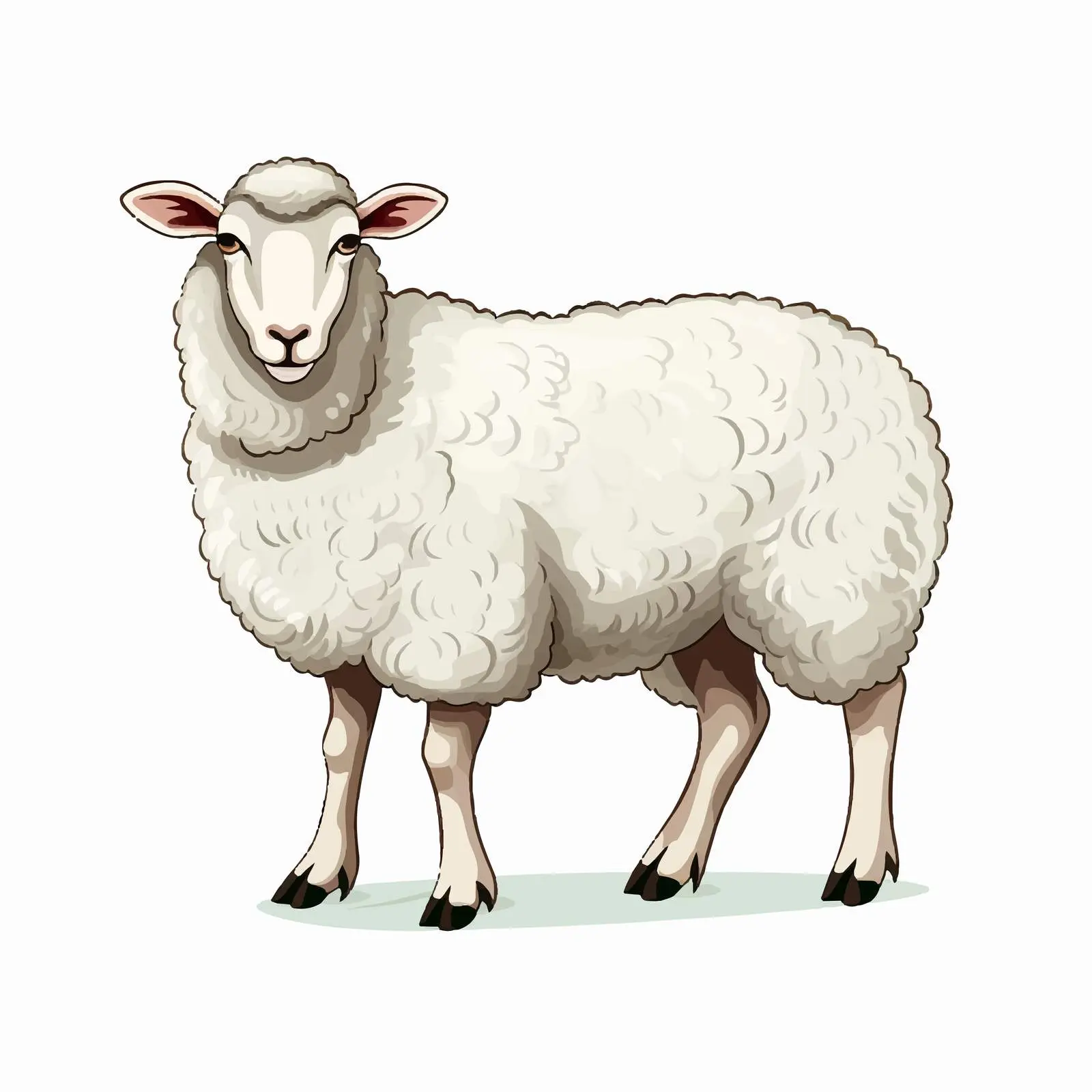 Top View Sheep Vector Illustration on White Background — free download from Dotvec