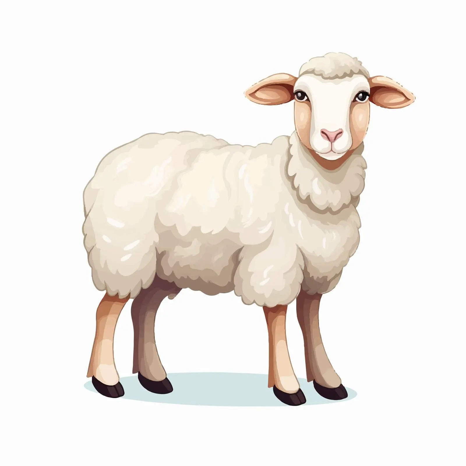 Top View Sheep Vector Illustration on White Background — free download from Dotvec