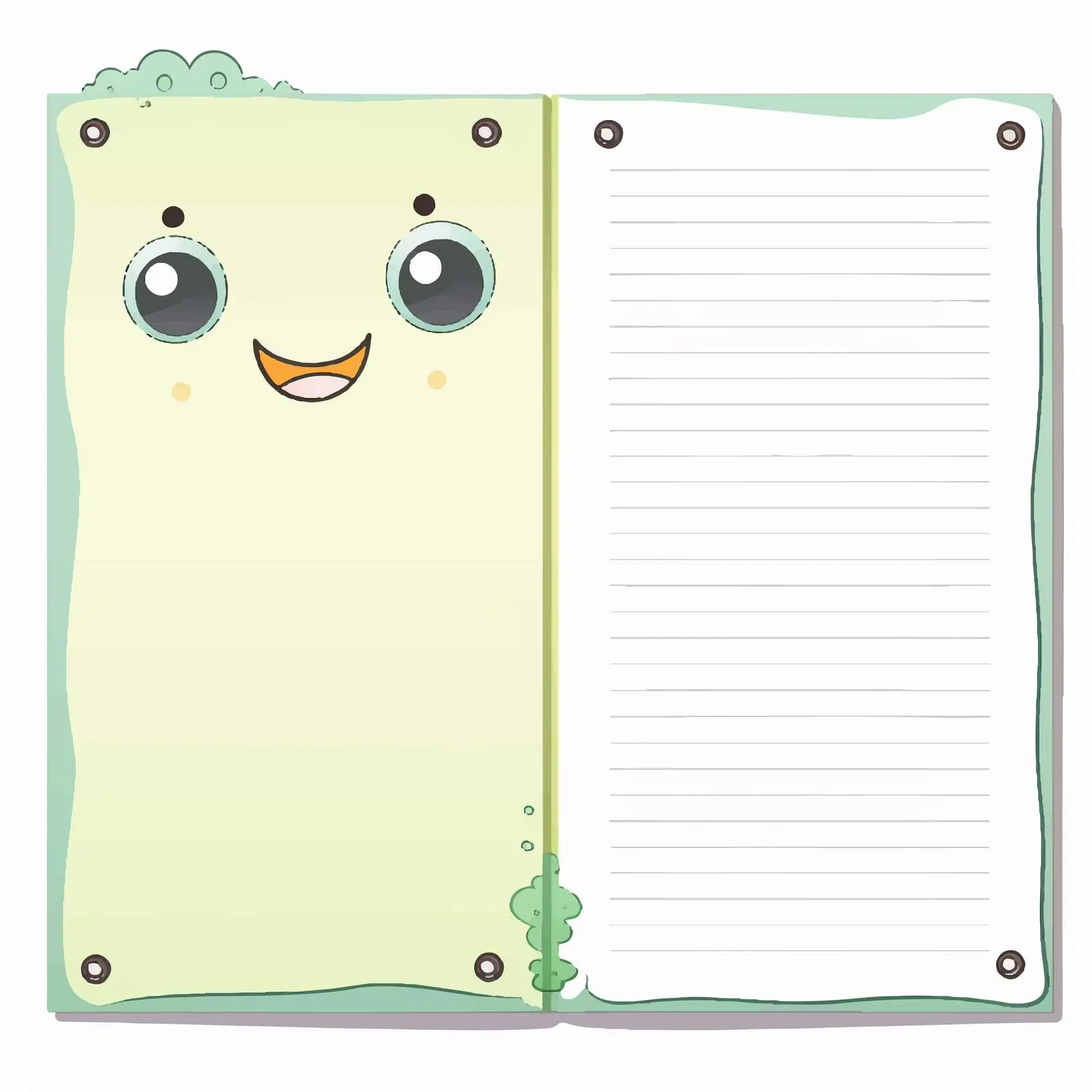 Cute Lined Paper Template for Notebooks — free download from Dotvec