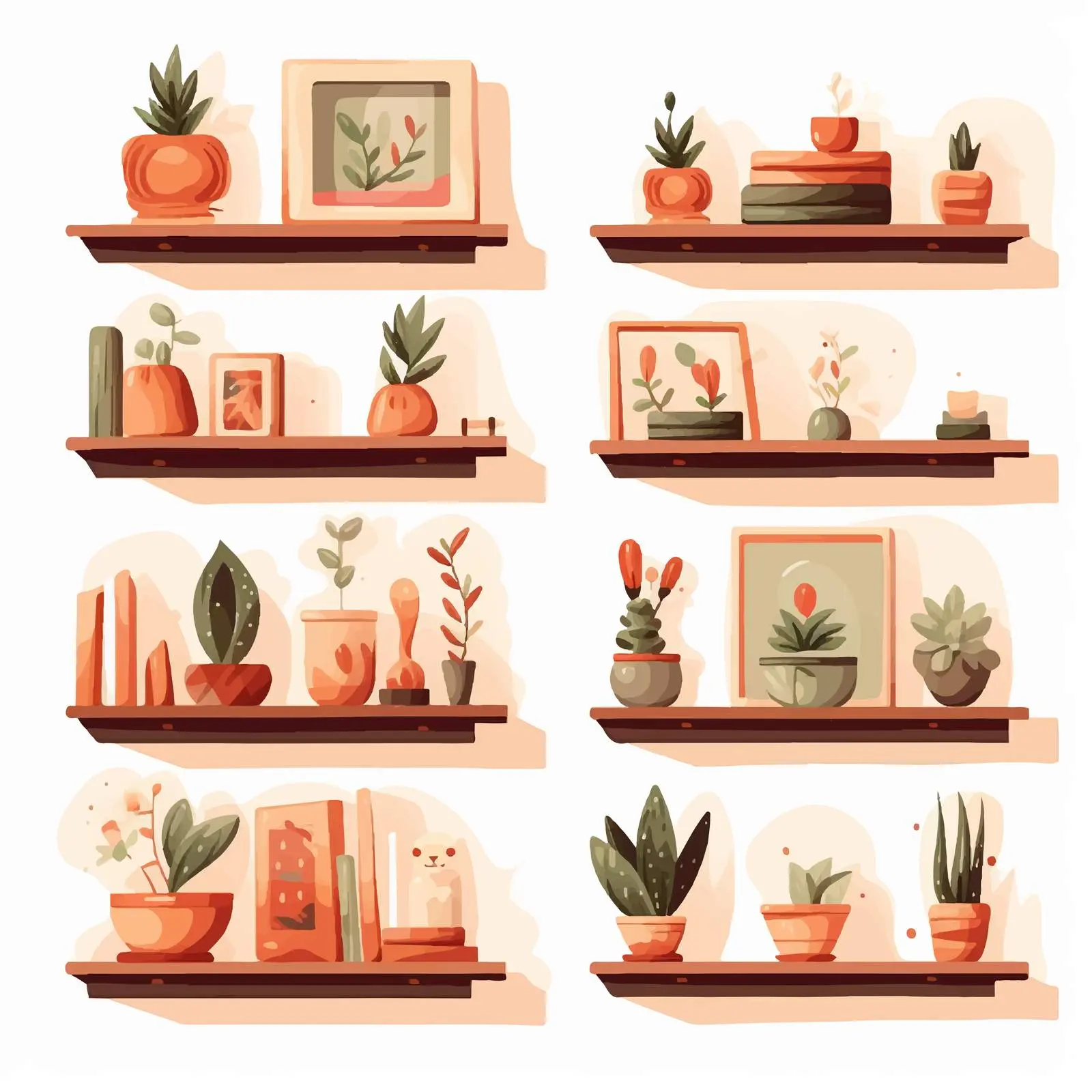 Cozy Shelves with Interior Decorations and Framed Pictures – free framed image from Dotvec