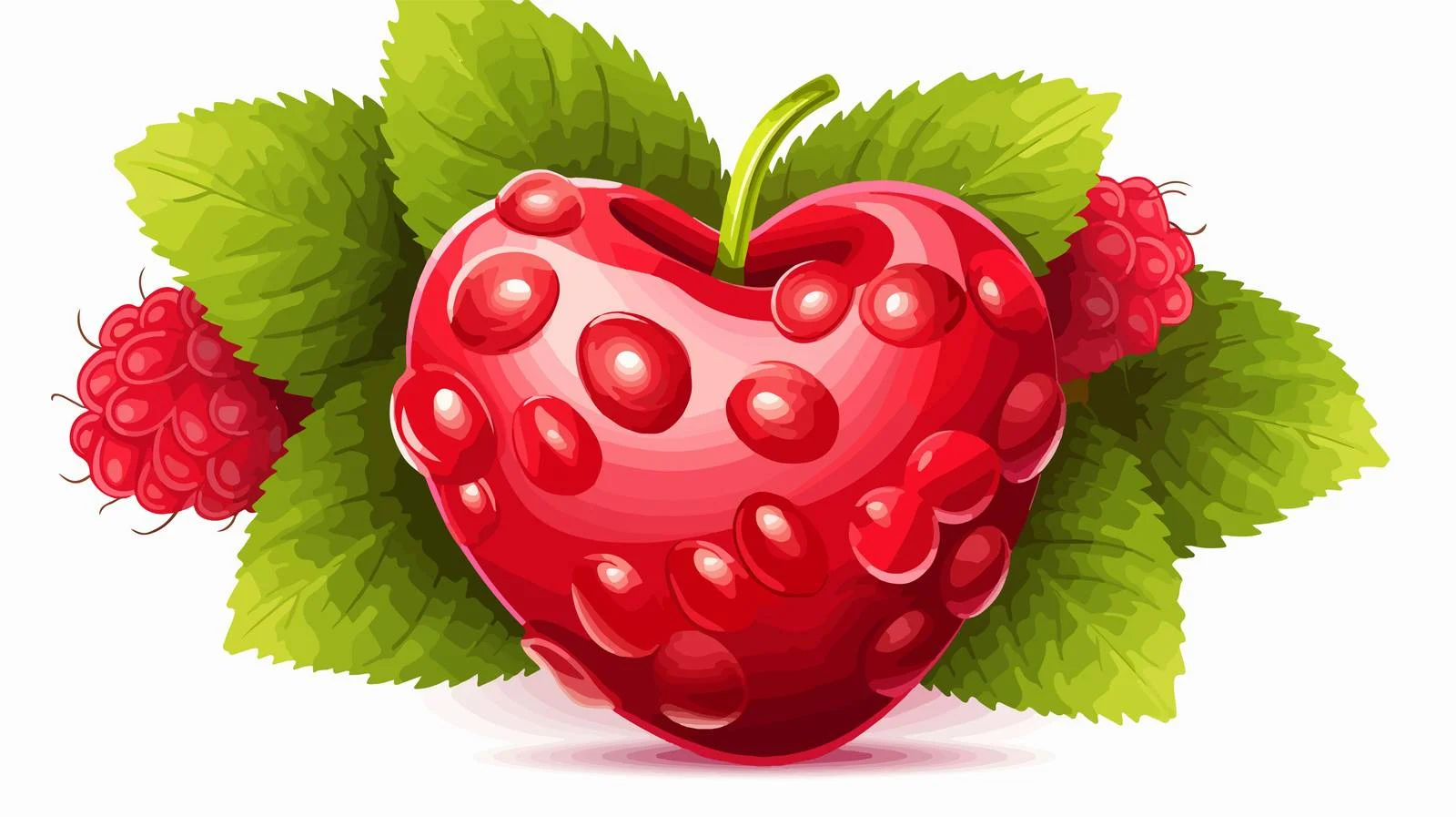 Vibrant Heart-Shaped Red Berry Image — free download from Dotvec
