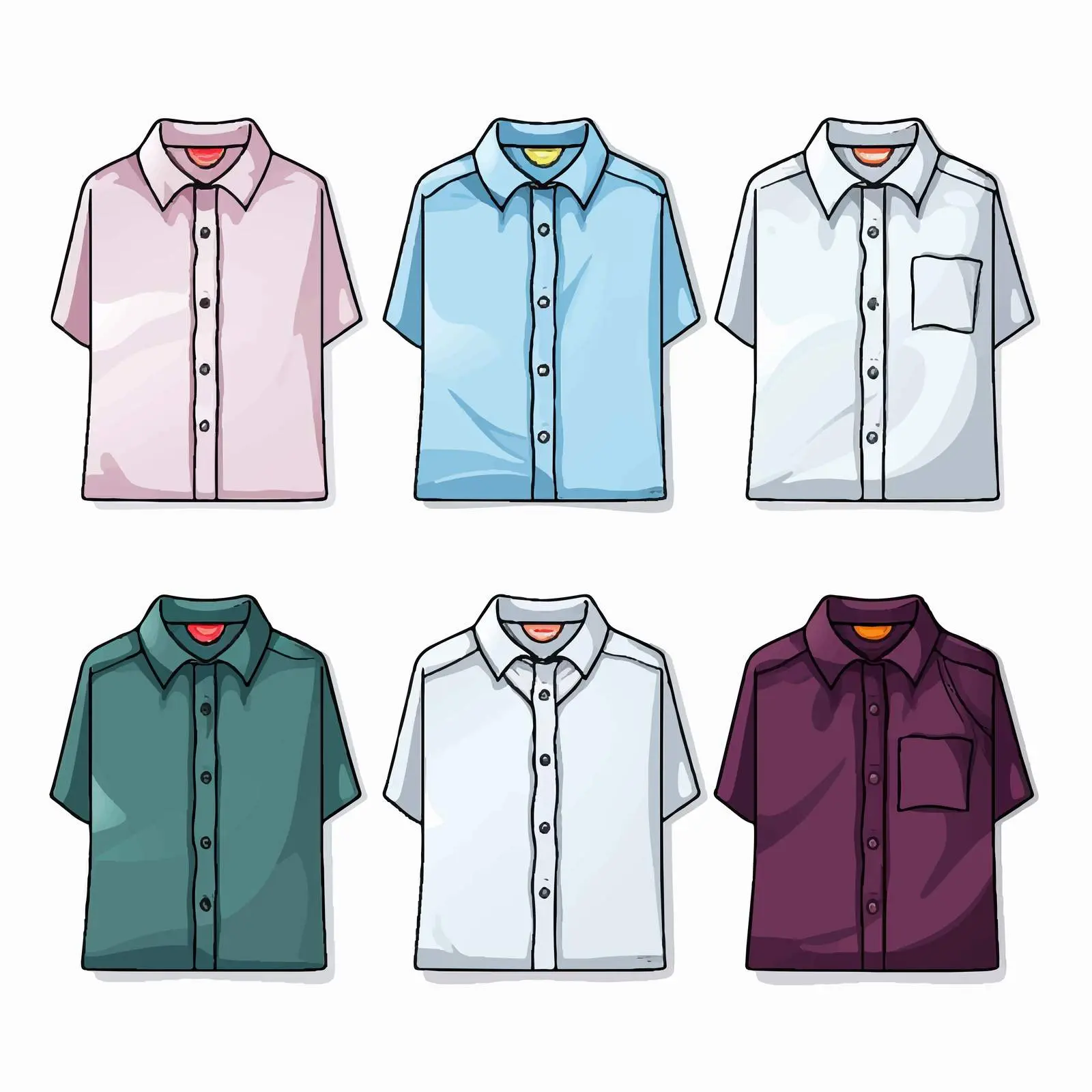Shirt Line Vector Illustration on White Background – free wearable art image from Dotvec