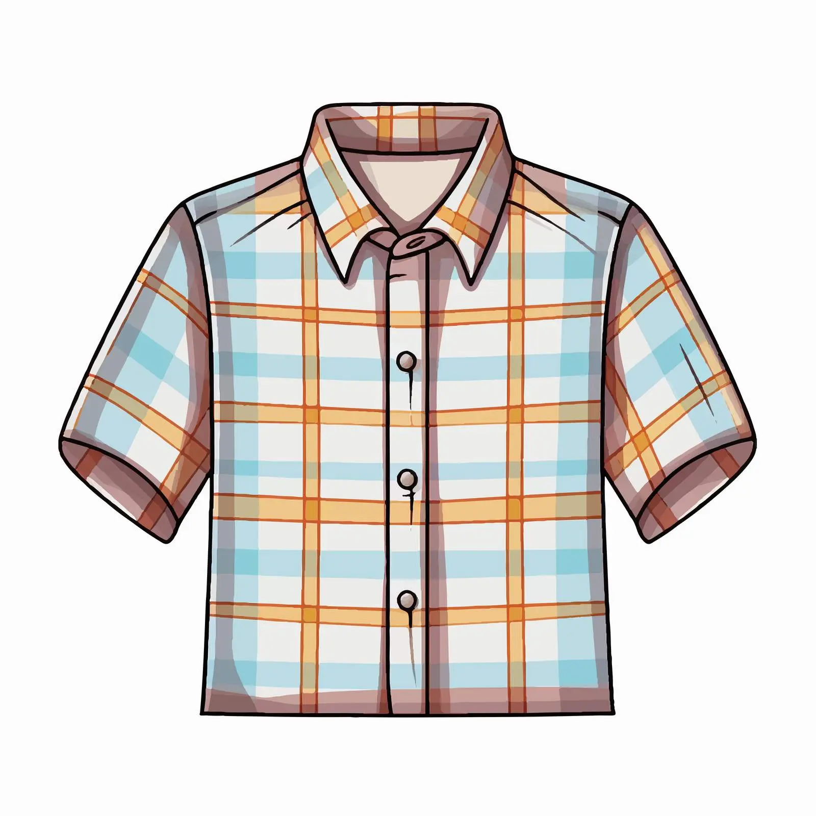 Shirt Line Vector Illustration on White Background — free download from Dotvec