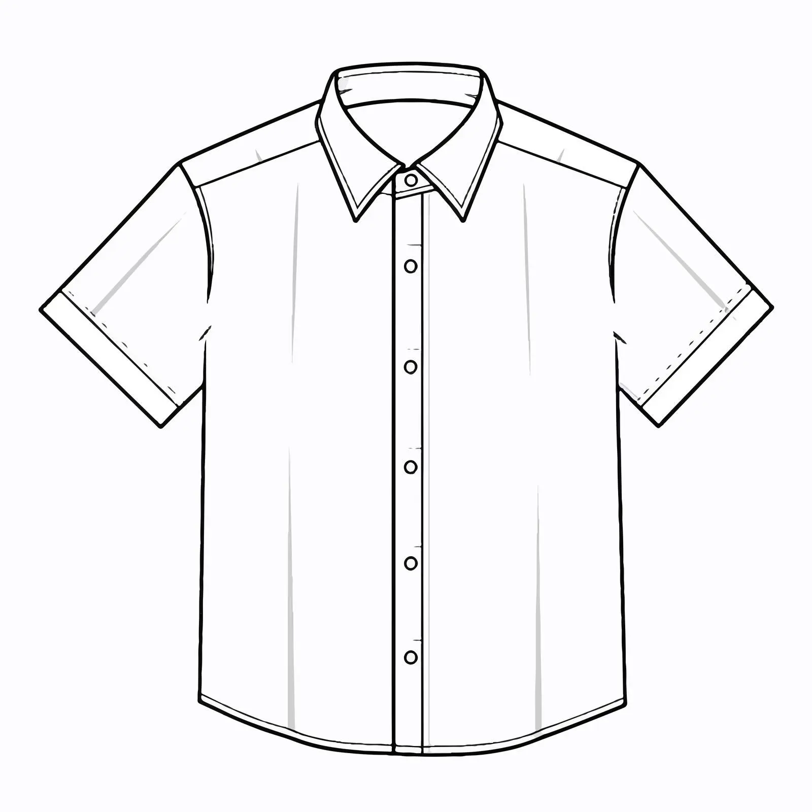 Shirt Outline Vector Illustration on White Background — free download from Dotvec