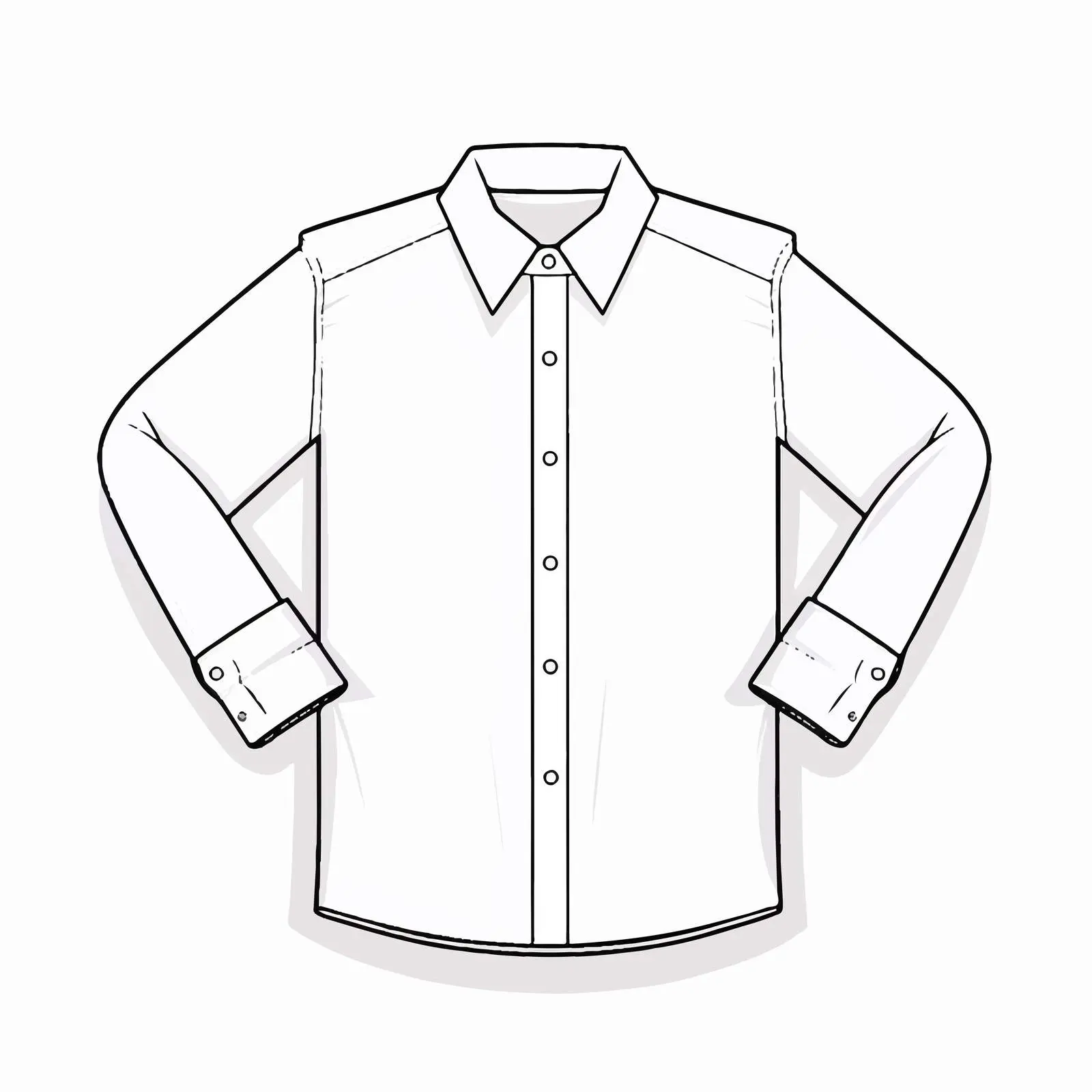 Shirt Outline Vector Illustration on White Background — free download from Dotvec