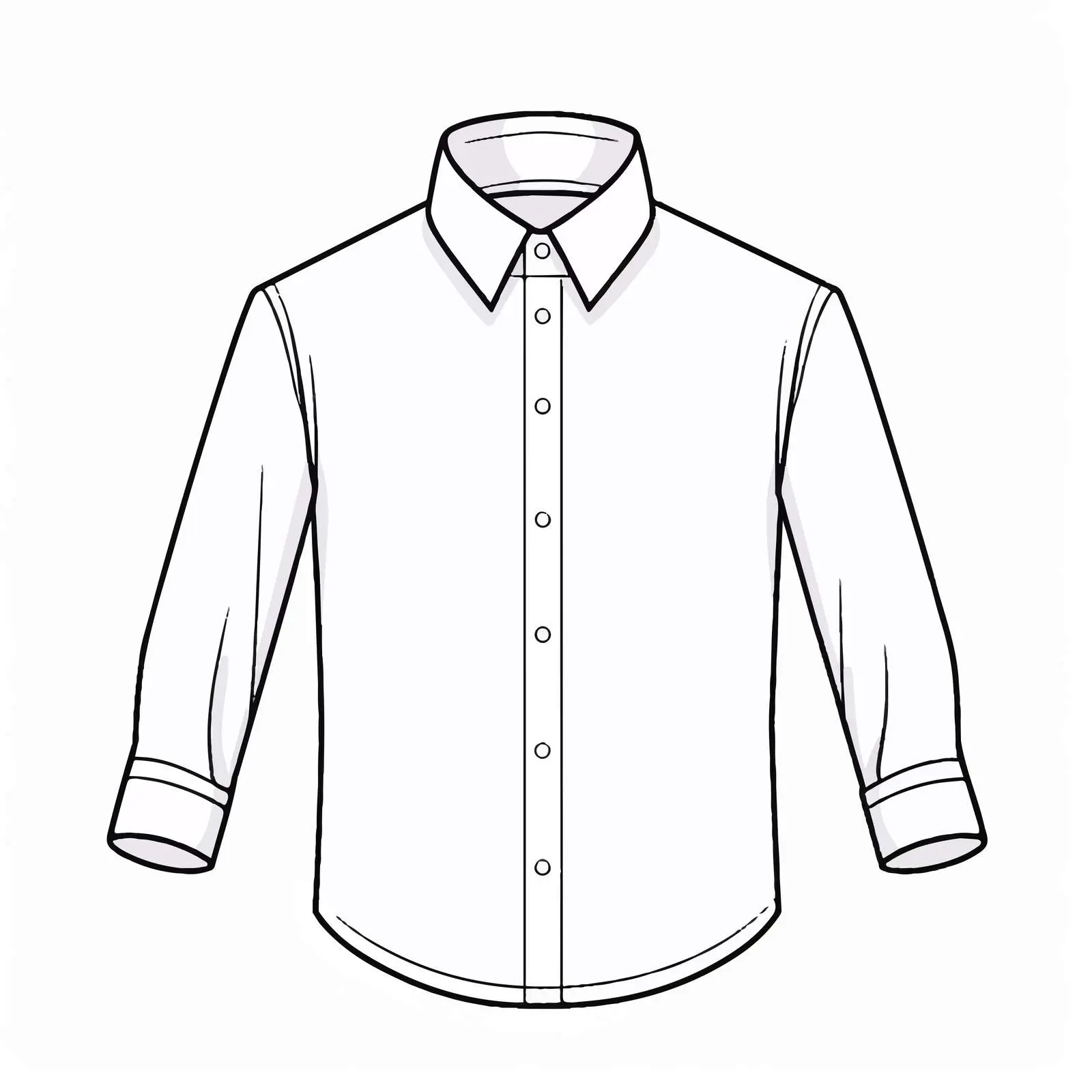 Shirt Outline Vector Illustration on White Background — free download from Dotvec