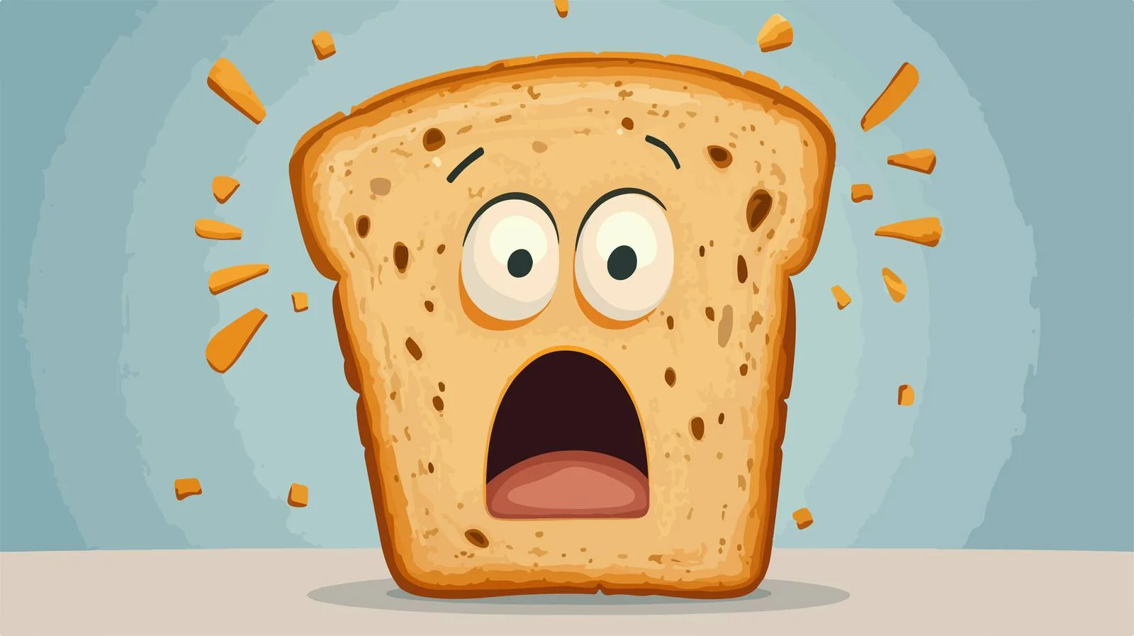 Animated Bread Character Reaction — free download from Dotvec