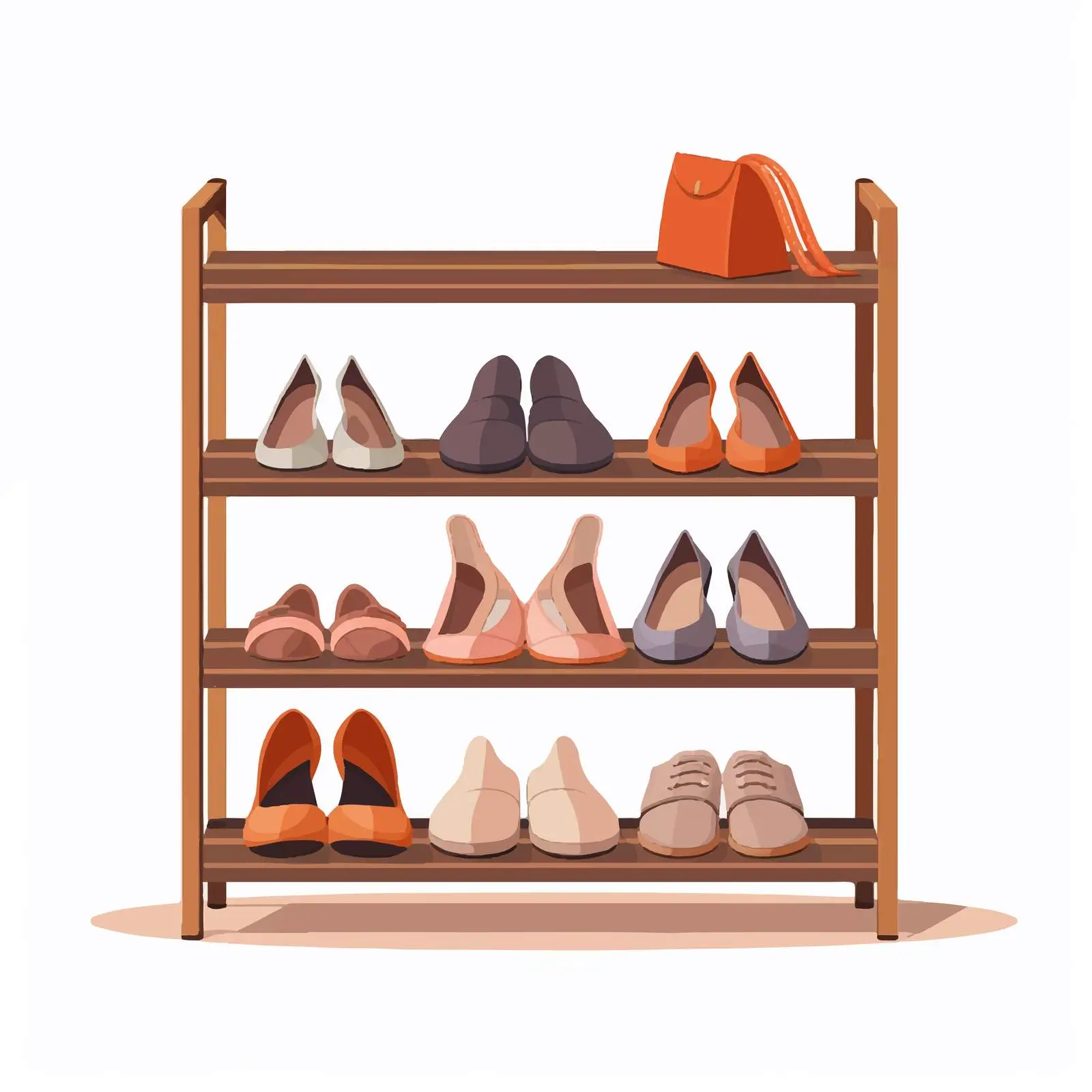 Shoe Rack Shelf Organizer for Footwear Storage — free download from Dotvec