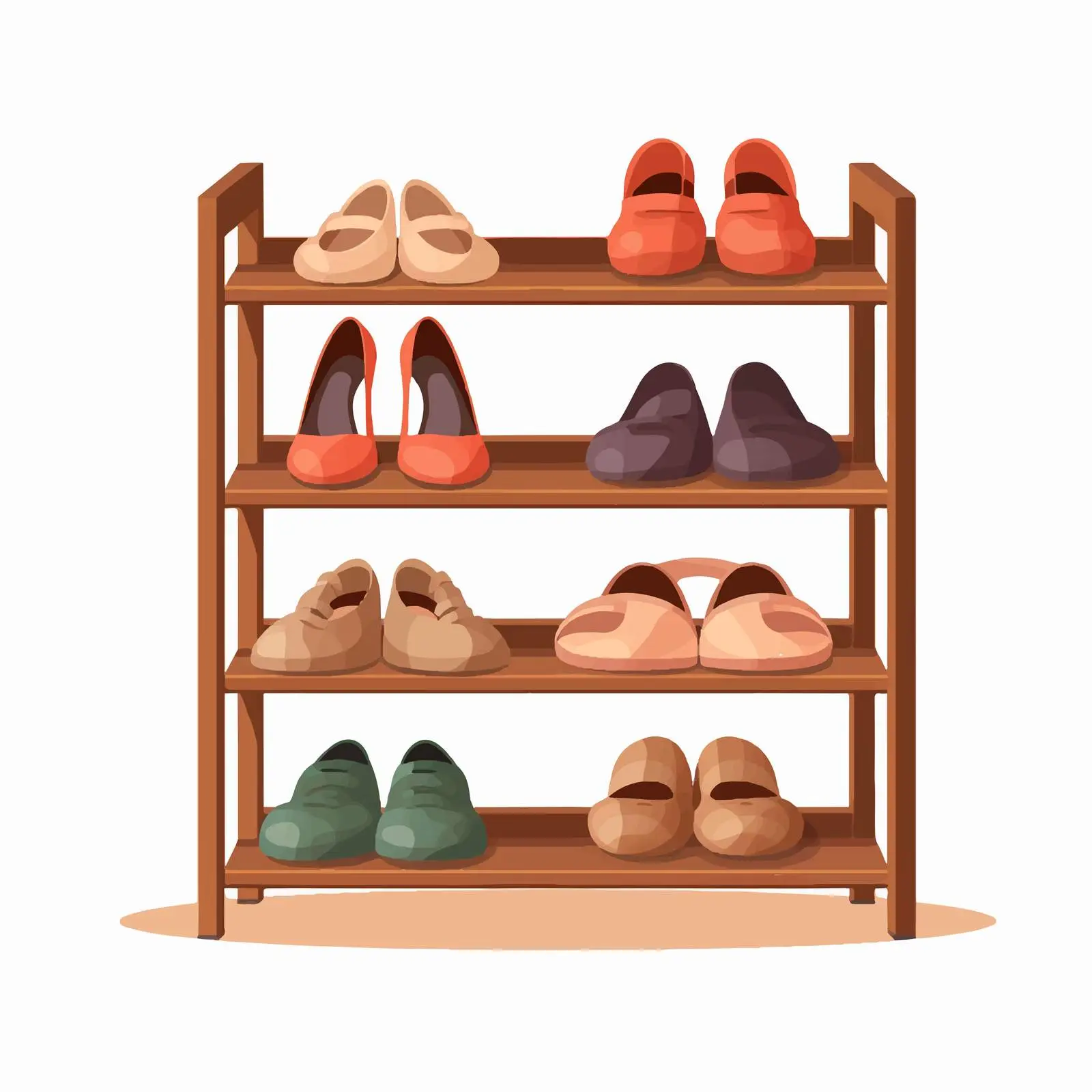 Footwear Storage Bench Organizer and Shoe Rack — free download from Dotvec