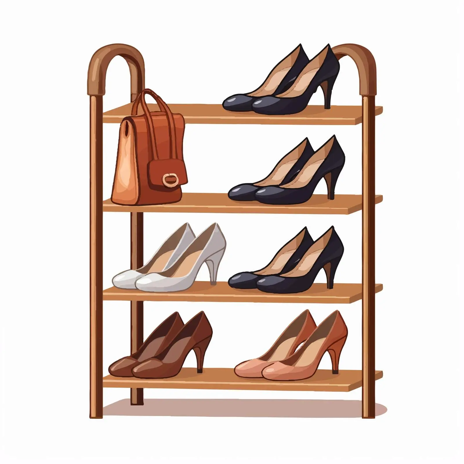 Shoe Rack Shelf Organizer for Footwear Storage — free download from Dotvec