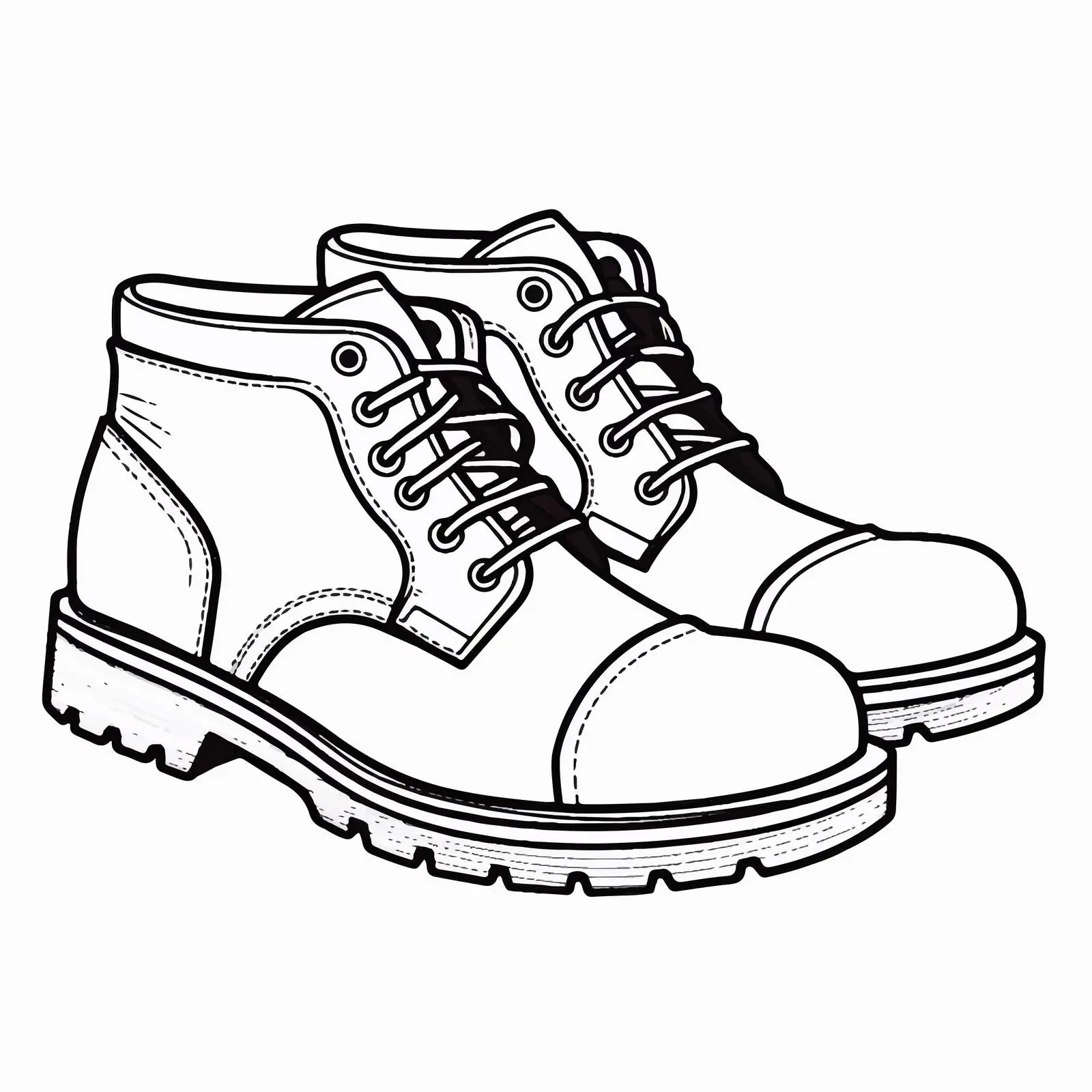 Cartoon Shoes Outline Vector Illustration — free download from Dotvec