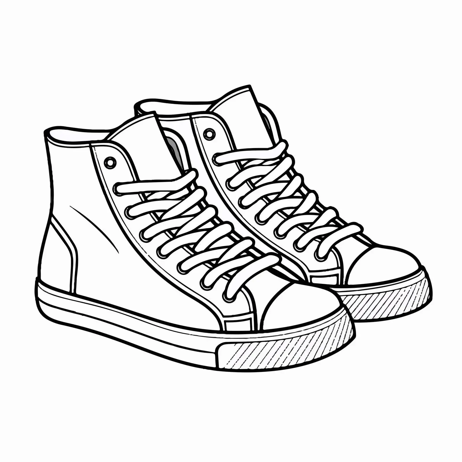 Cartoon Outline Shoes Vector Illustration – free trendy shoes image from Dotvec