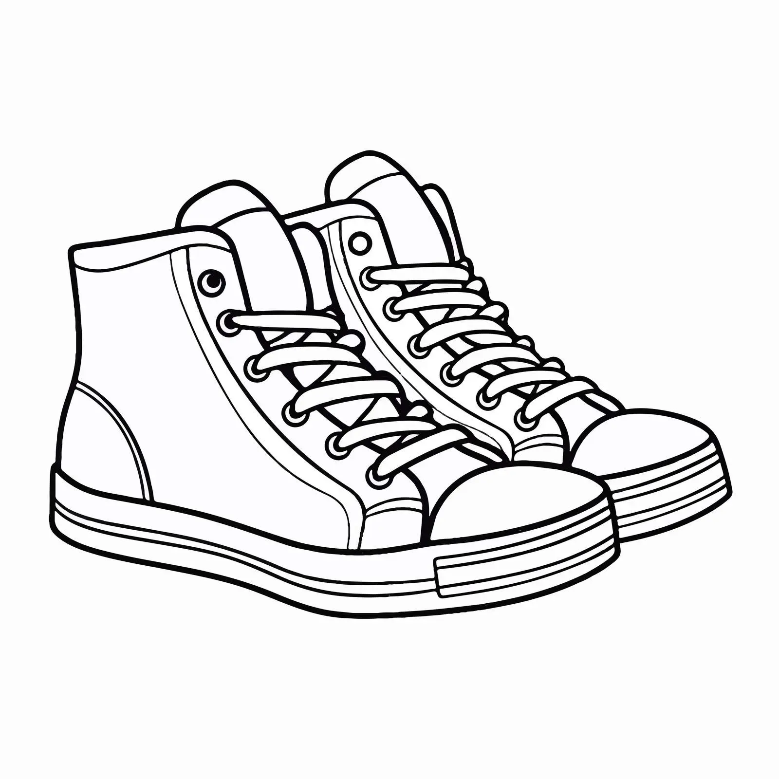 Cartoon Shoes Outline Vector Illustration — free download from Dotvec