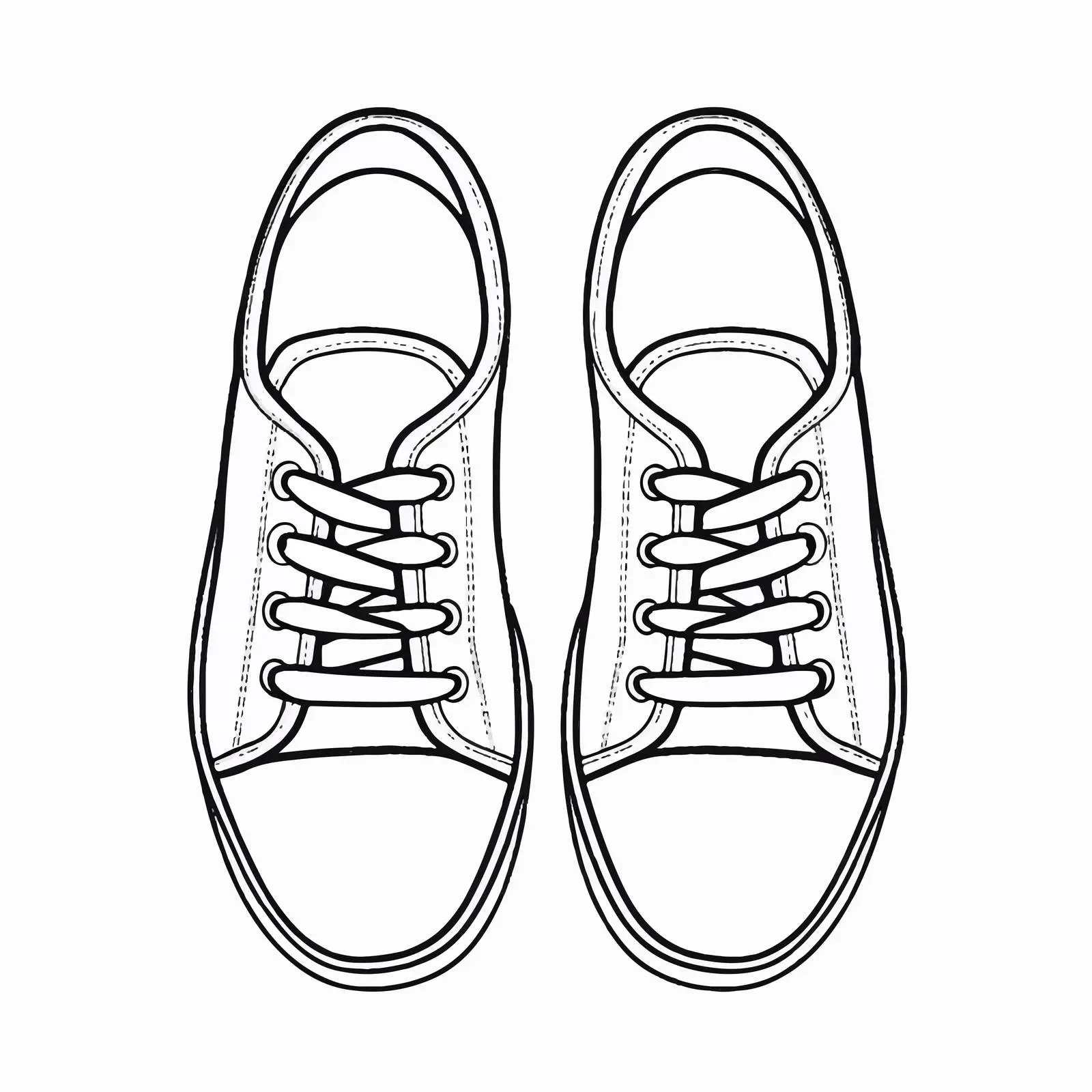 Stylish Shoe Outline Vector Illustration — free download from Dotvec