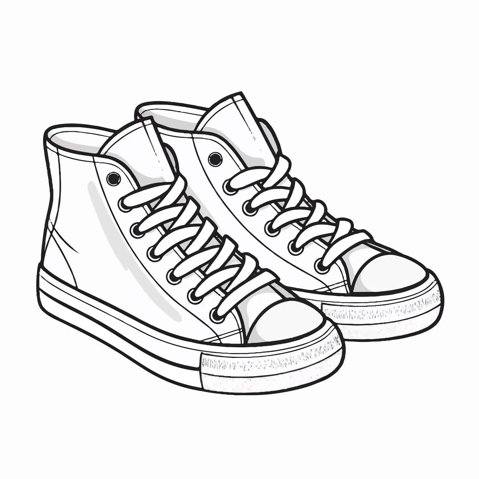 Shoes Outline Vector Illustration on White Background — free download from Dotvec
