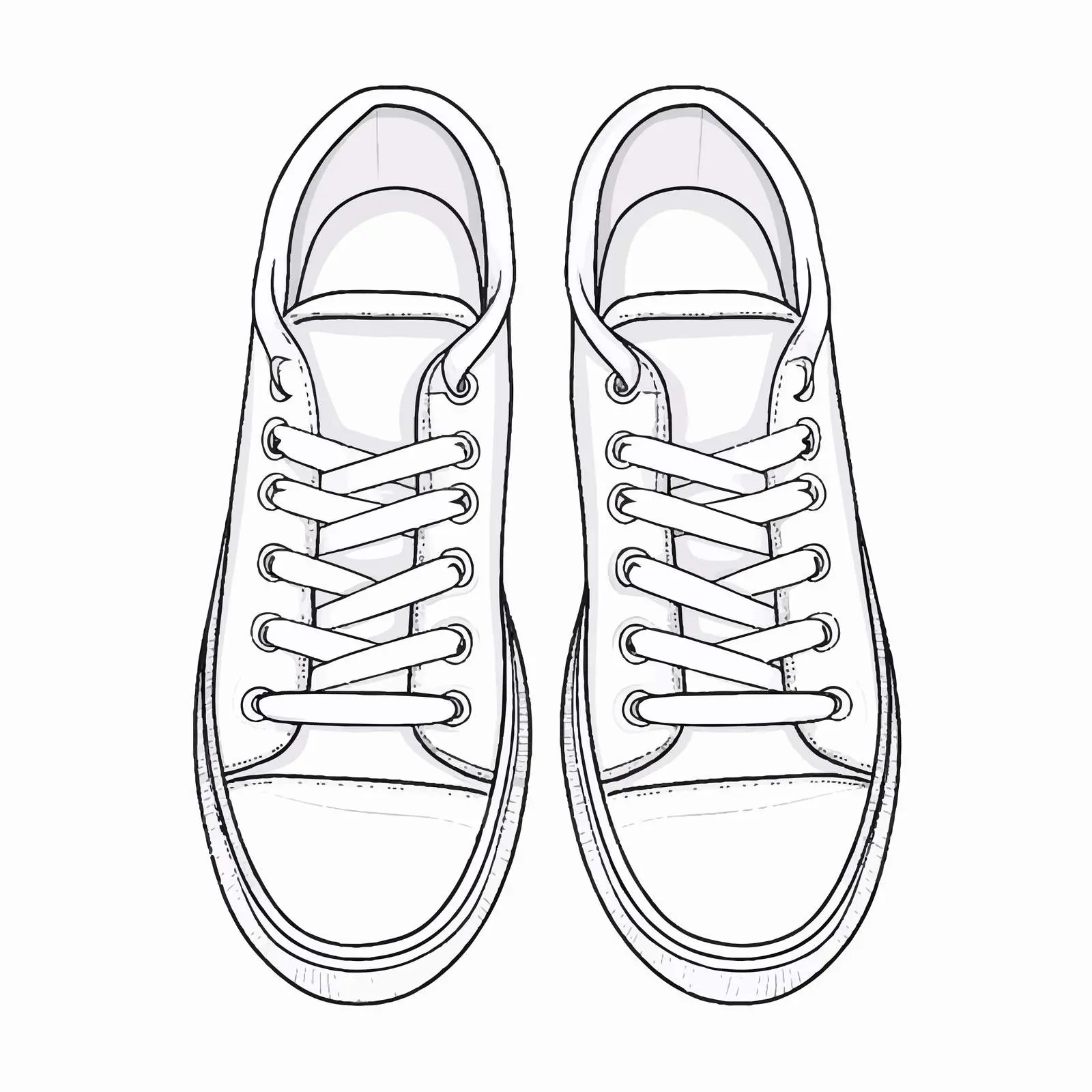 Stylish Shoes Outline Vector Illustration — free download from Dotvec