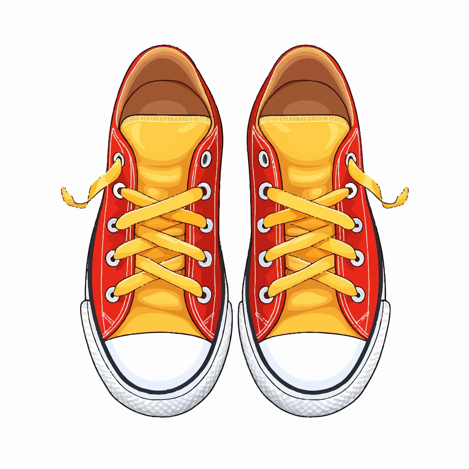 Top View Shoes Vector Illustration on White Background — free download from Dotvec