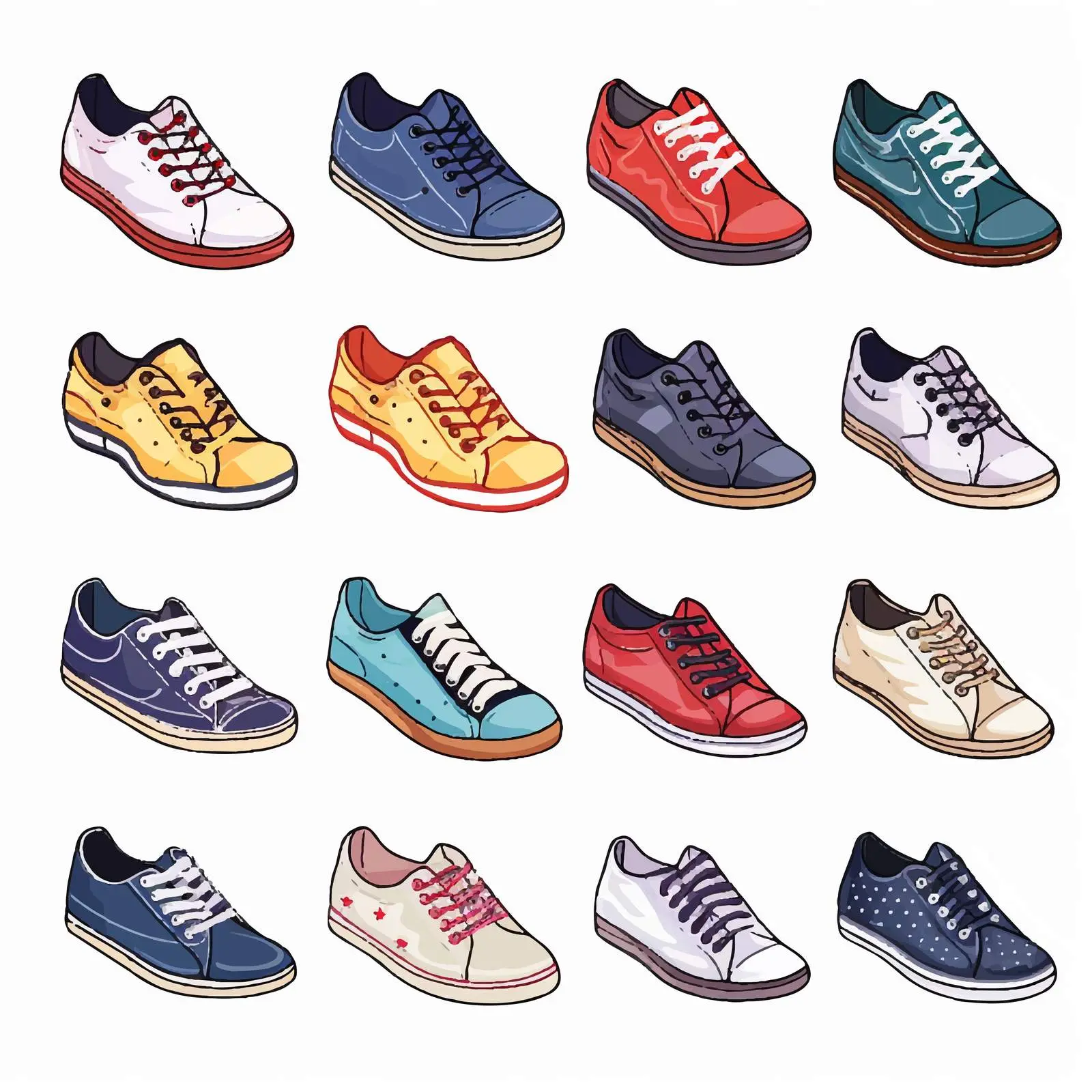 Top View Shoes Vector Illustration on White Background — free download from Dotvec