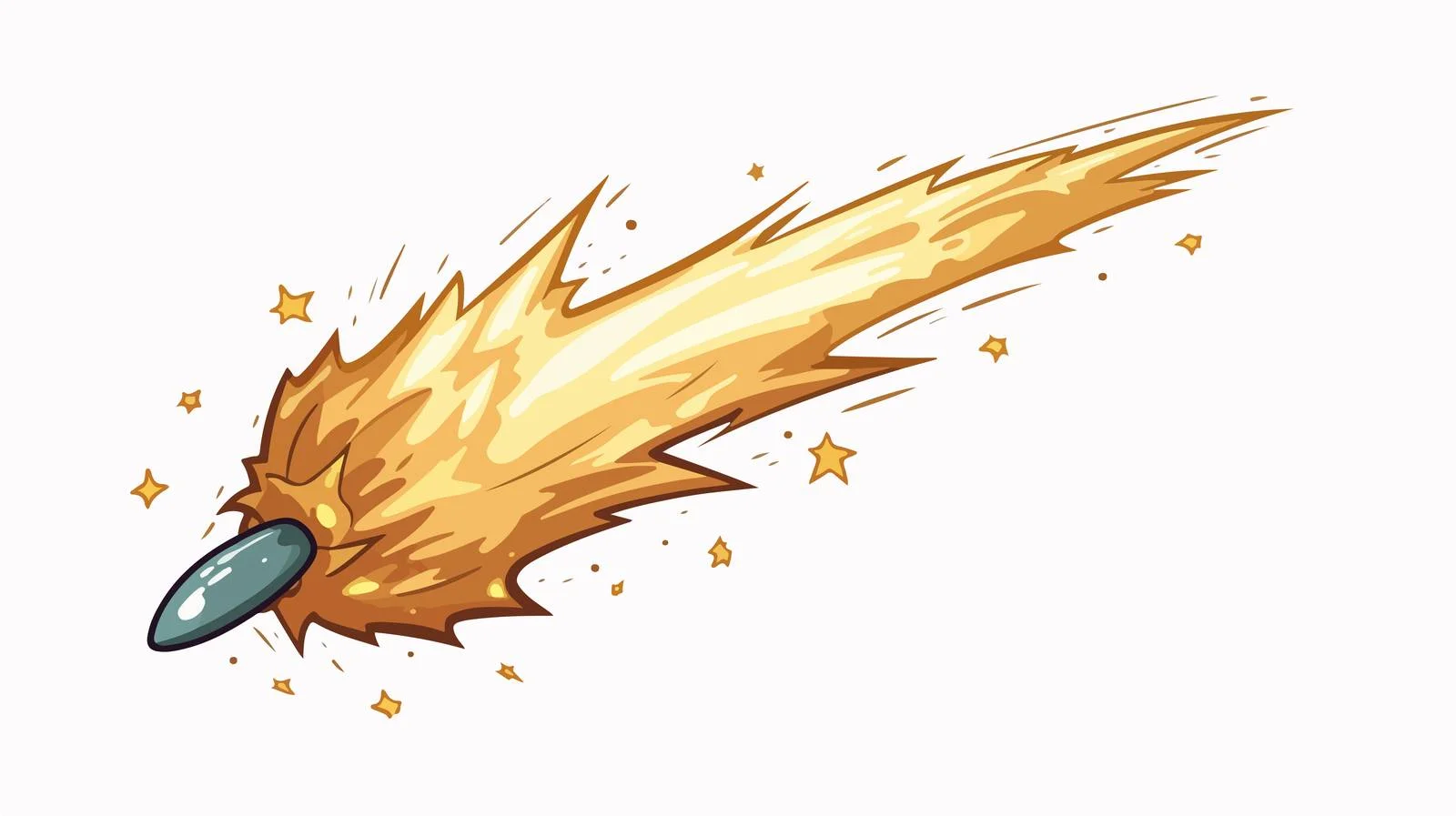 Whimsical Shooting Star Cartoon Illustration — free download from Dotvec