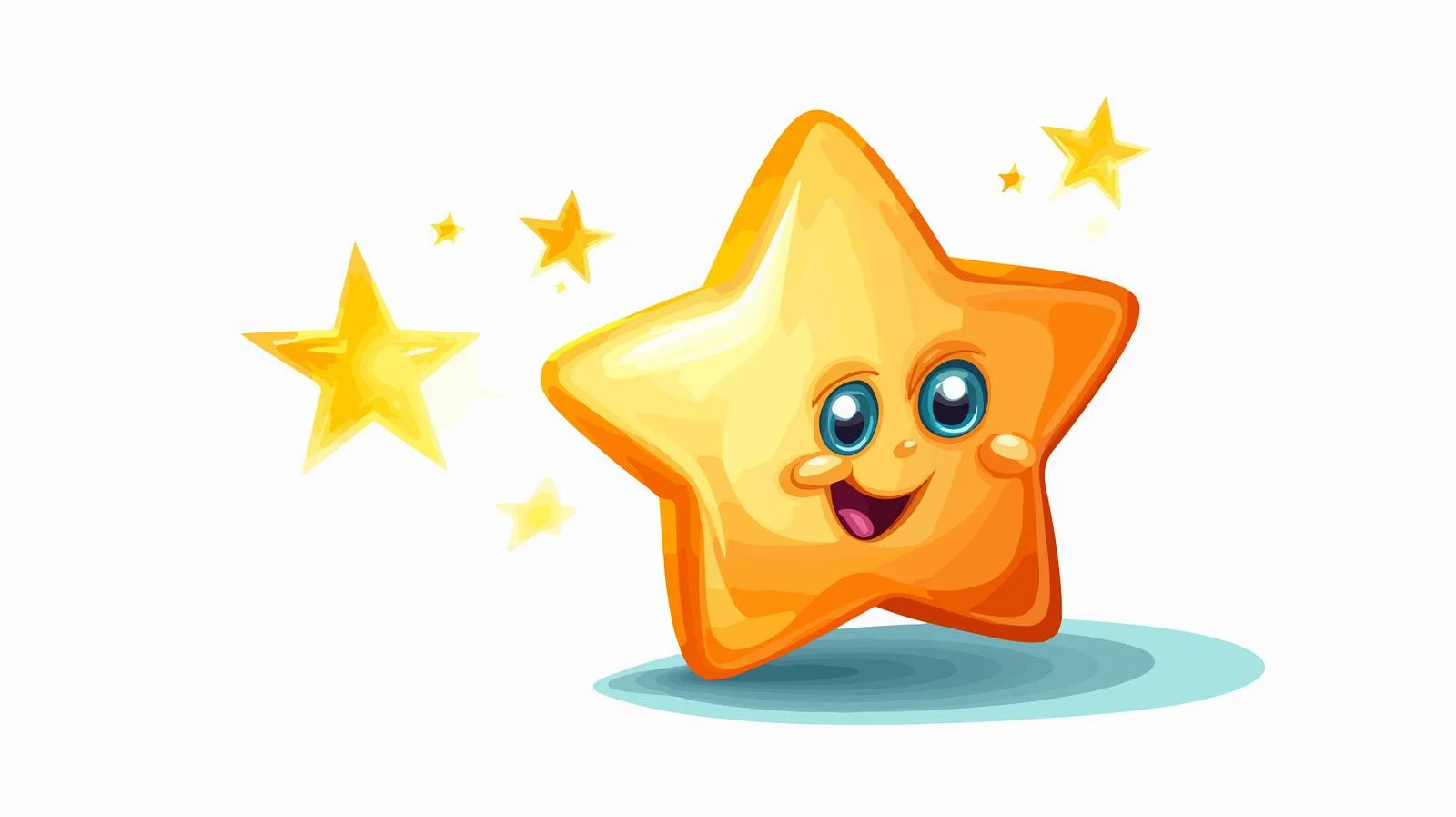 Vibrant Shooting Star Cartoon Illustration — free download from Dotvec