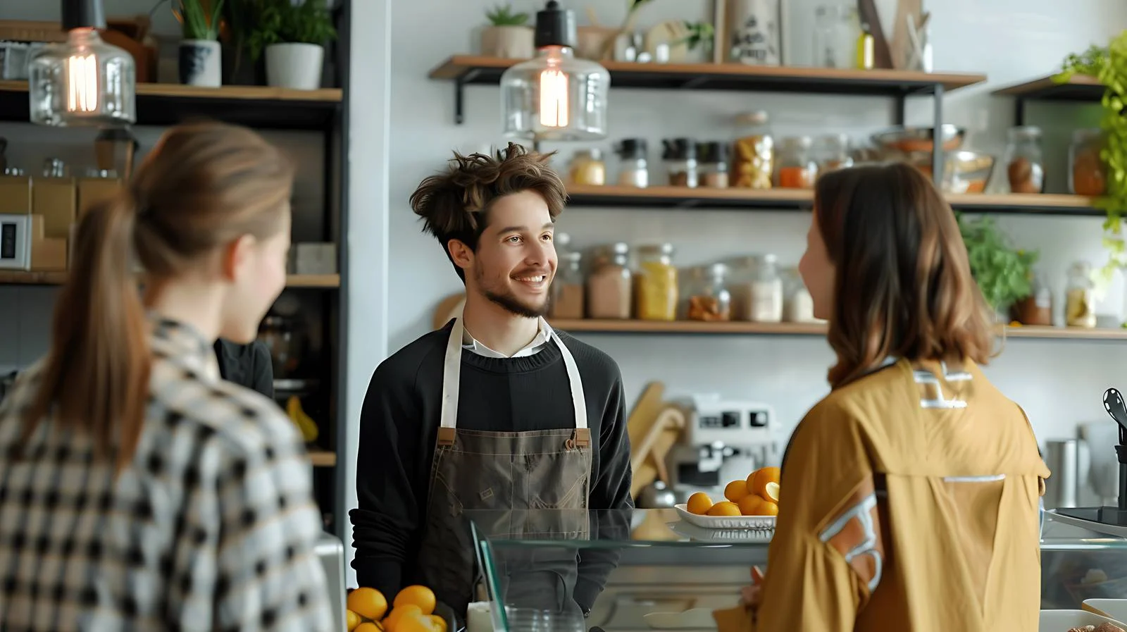 Customer Service in Kitchen Scene — free download from Dotvec