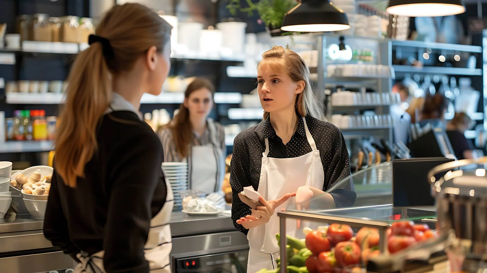 Interaction in Kitchen Store with Customers — free download from Dotvec