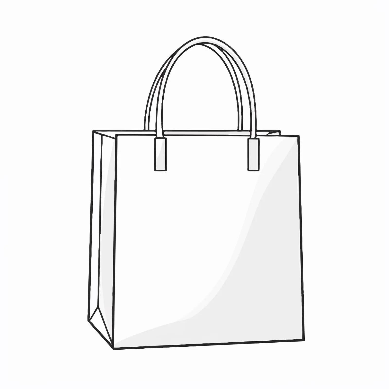 Shopping Bag Outline Vector Illustration — free download from Dotvec